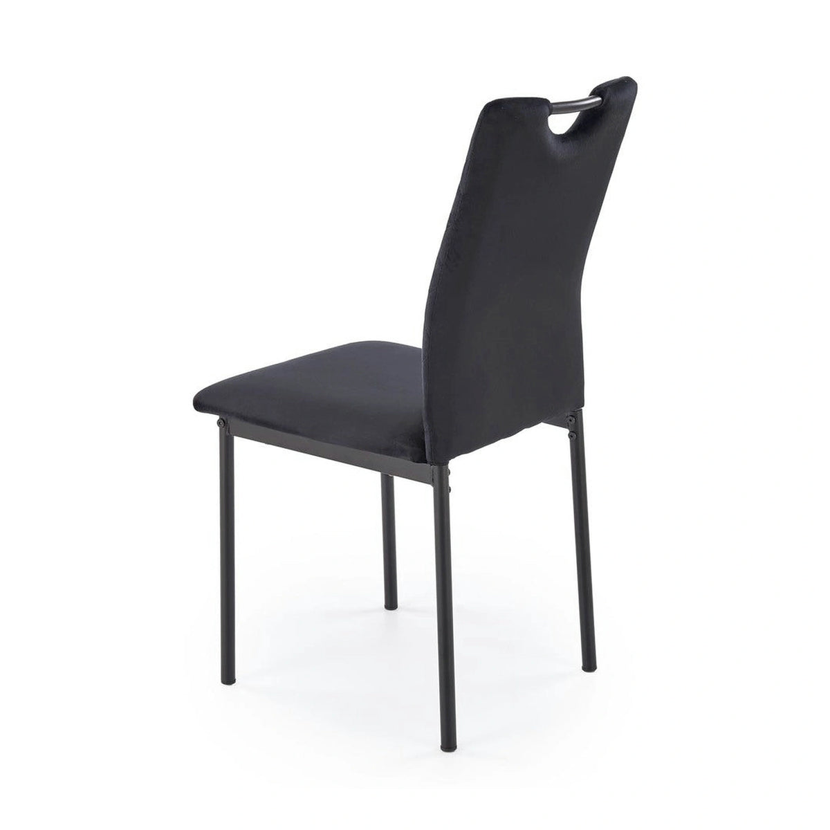 Scaun K577, negru - HLR 66, stofa catifelata/otel, 43x53x93 cm