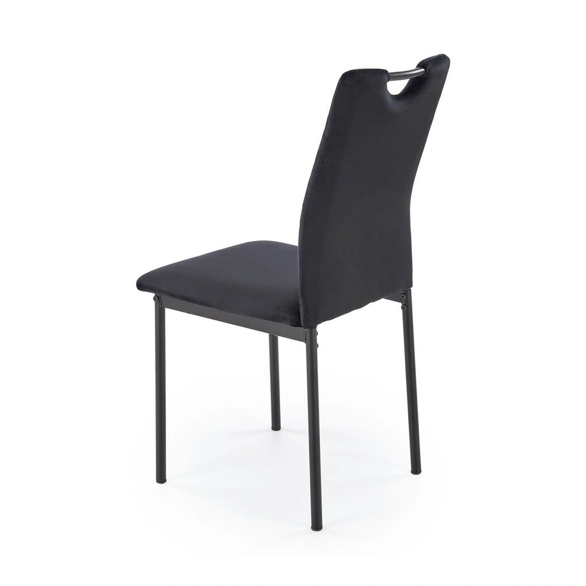 Scaun K577, negru - HLR 66, stofa catifelata/otel, 43x53x93 cm