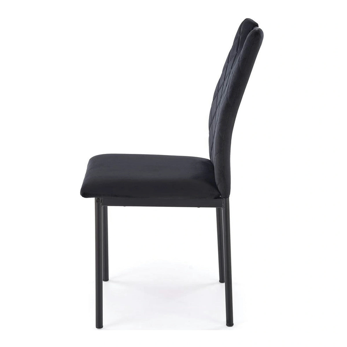 Scaun K577, negru - HLR 66, stofa catifelata/otel, 43x53x93 cm