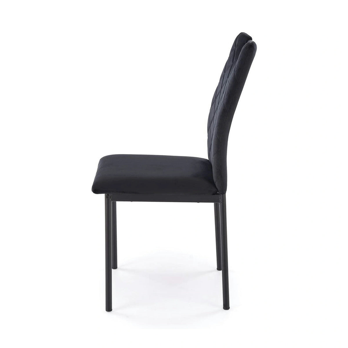 Scaun K577, negru - HLR 66, stofa catifelata/otel, 43x53x93 cm