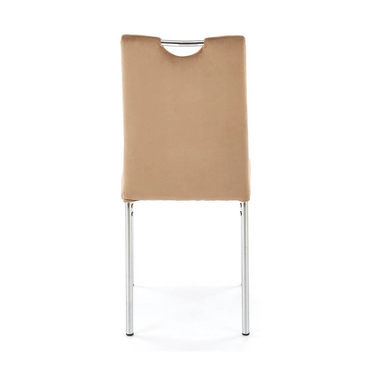 Scaun K578, bej - HLR 11/argintiu, stofa catifelata/otel, 43x53x93 cm