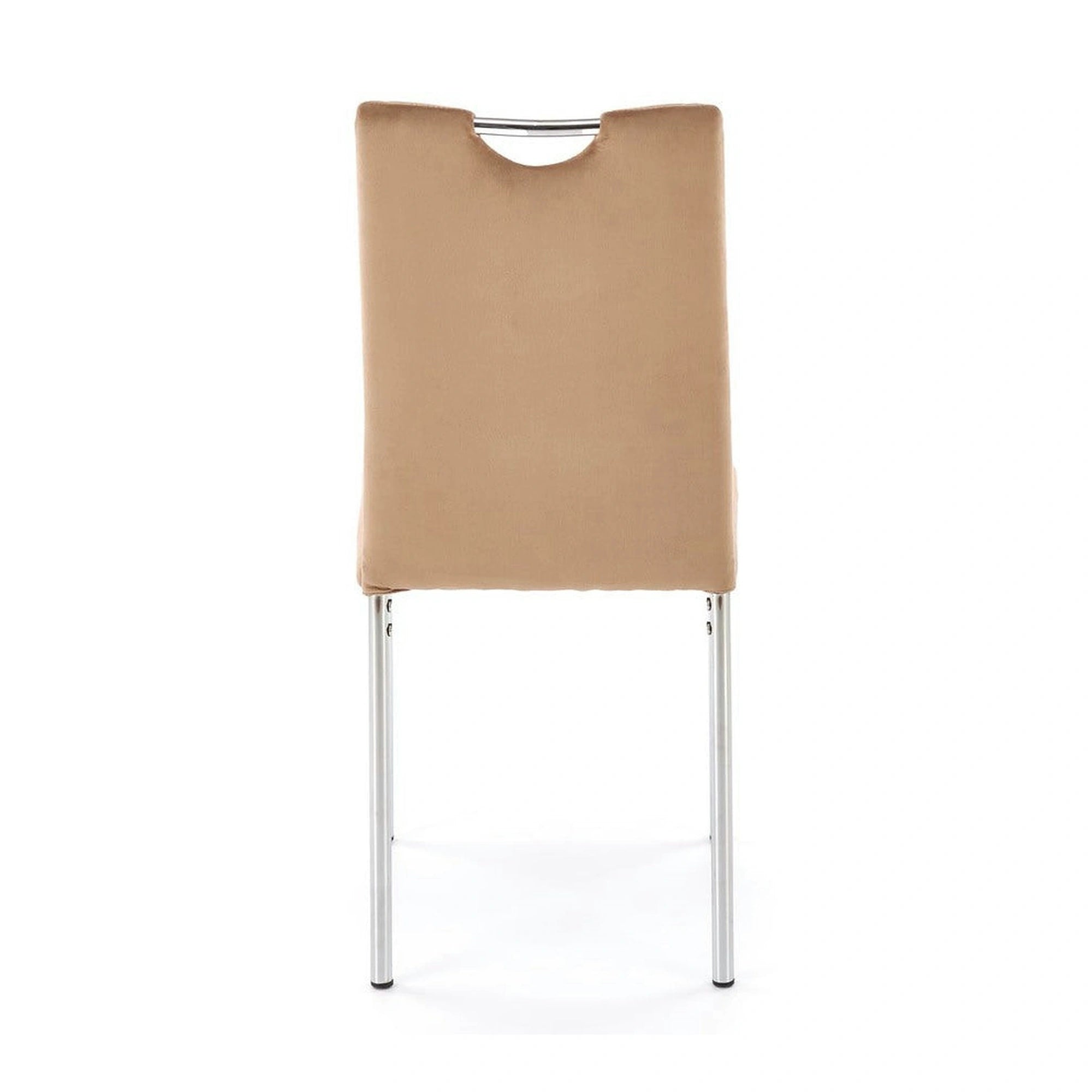 Scaun K578, bej - HLR 11/argintiu, stofa catifelata/otel, 43x53x93 cm