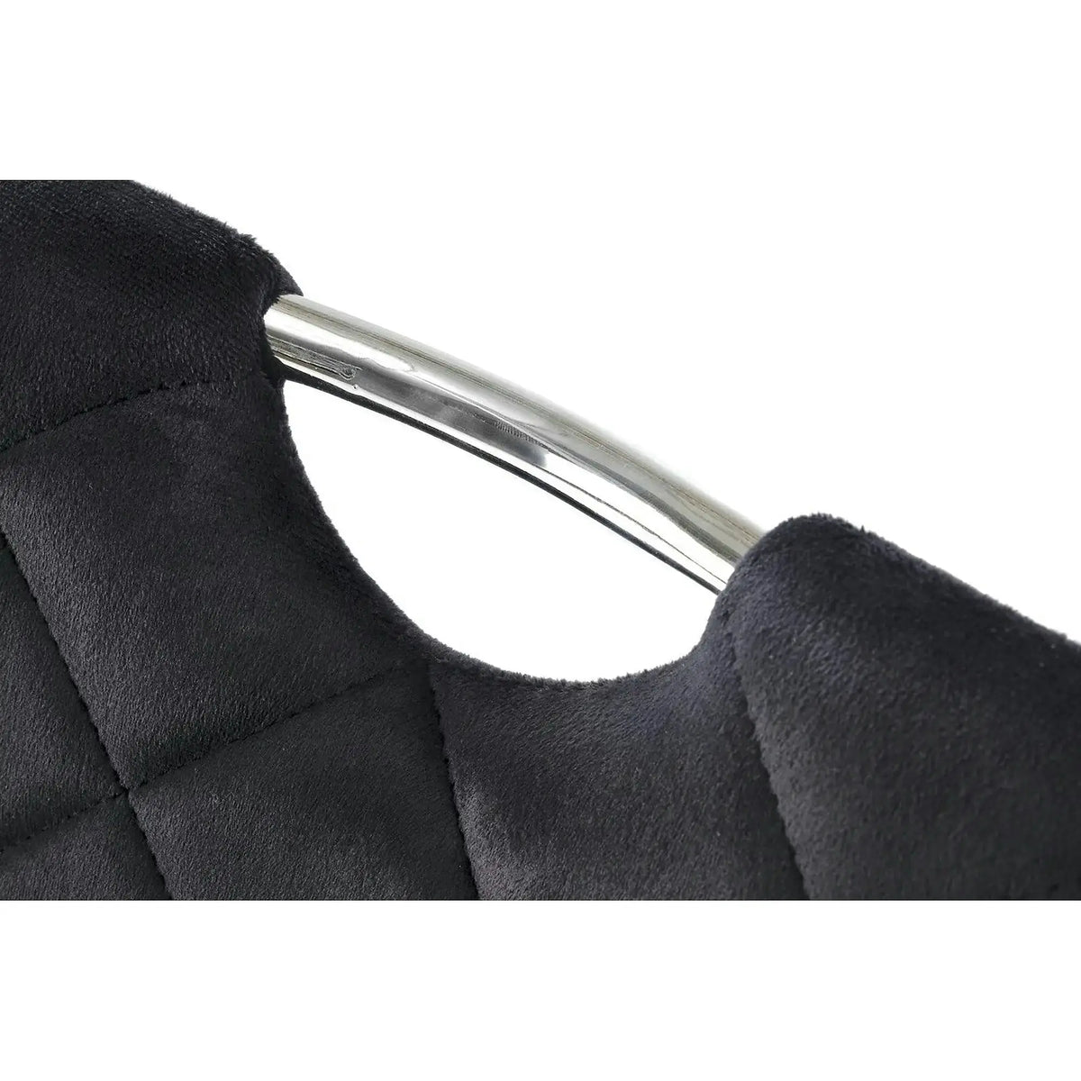 Scaun K578, negru - HLR 66/argintiu, stofa catifelata/otel, 43x53x93 cm