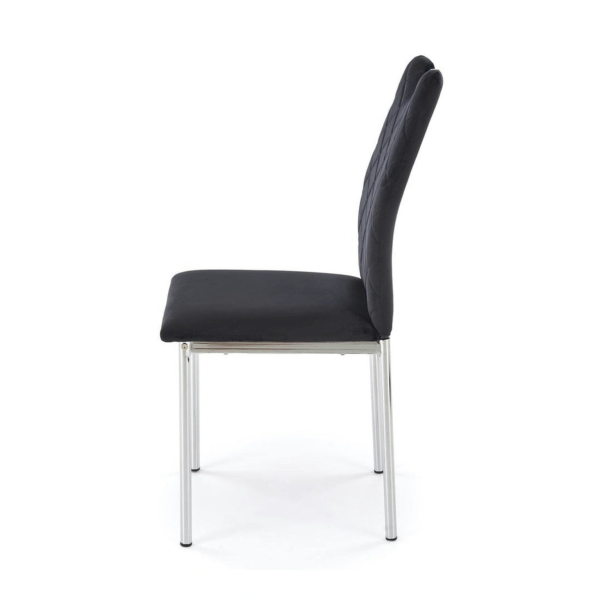 Scaun K578, negru - HLR 66/argintiu, stofa catifelata/otel, 43x53x93 cm