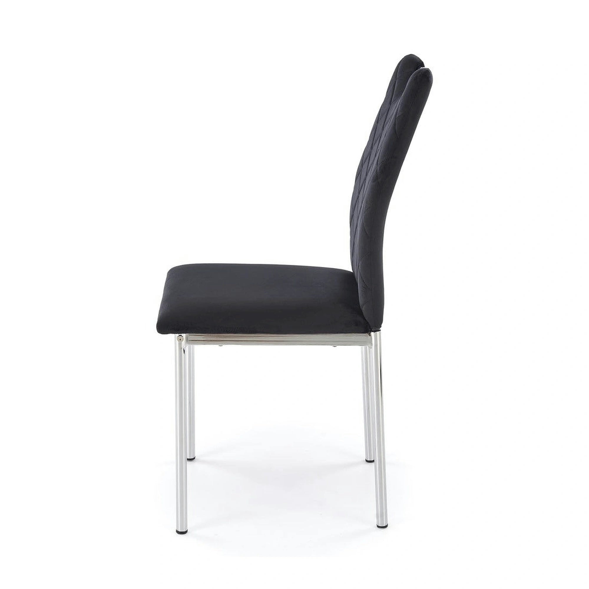 Scaun K578, negru - HLR 66/argintiu, stofa catifelata/otel, 43x53x93 cm