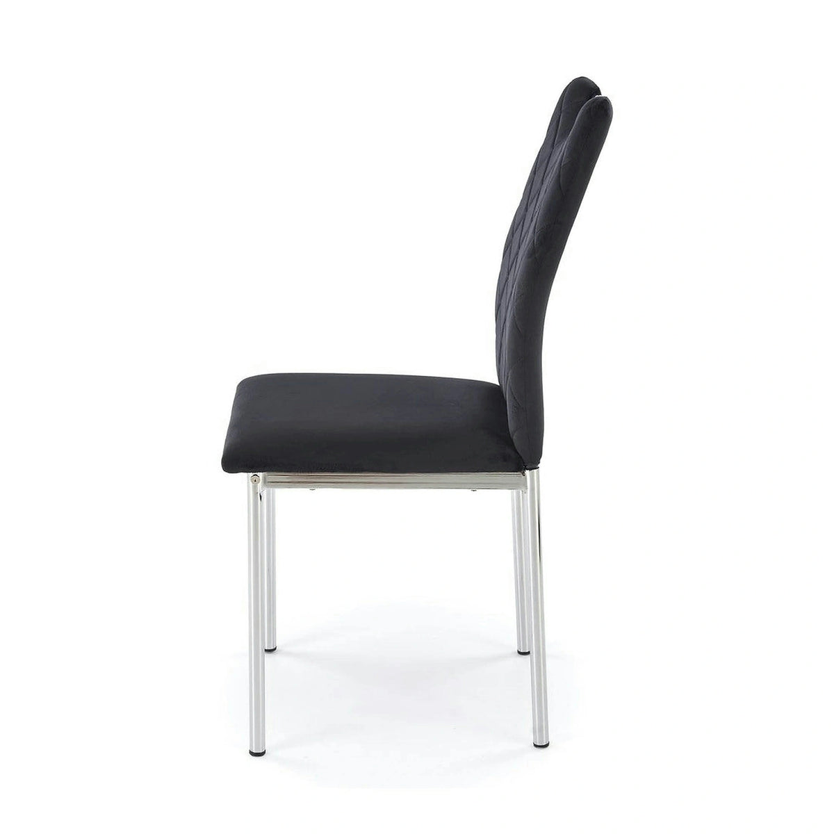 Scaun K578, negru - HLR 66/argintiu, stofa catifelata/otel, 43x53x93 cm