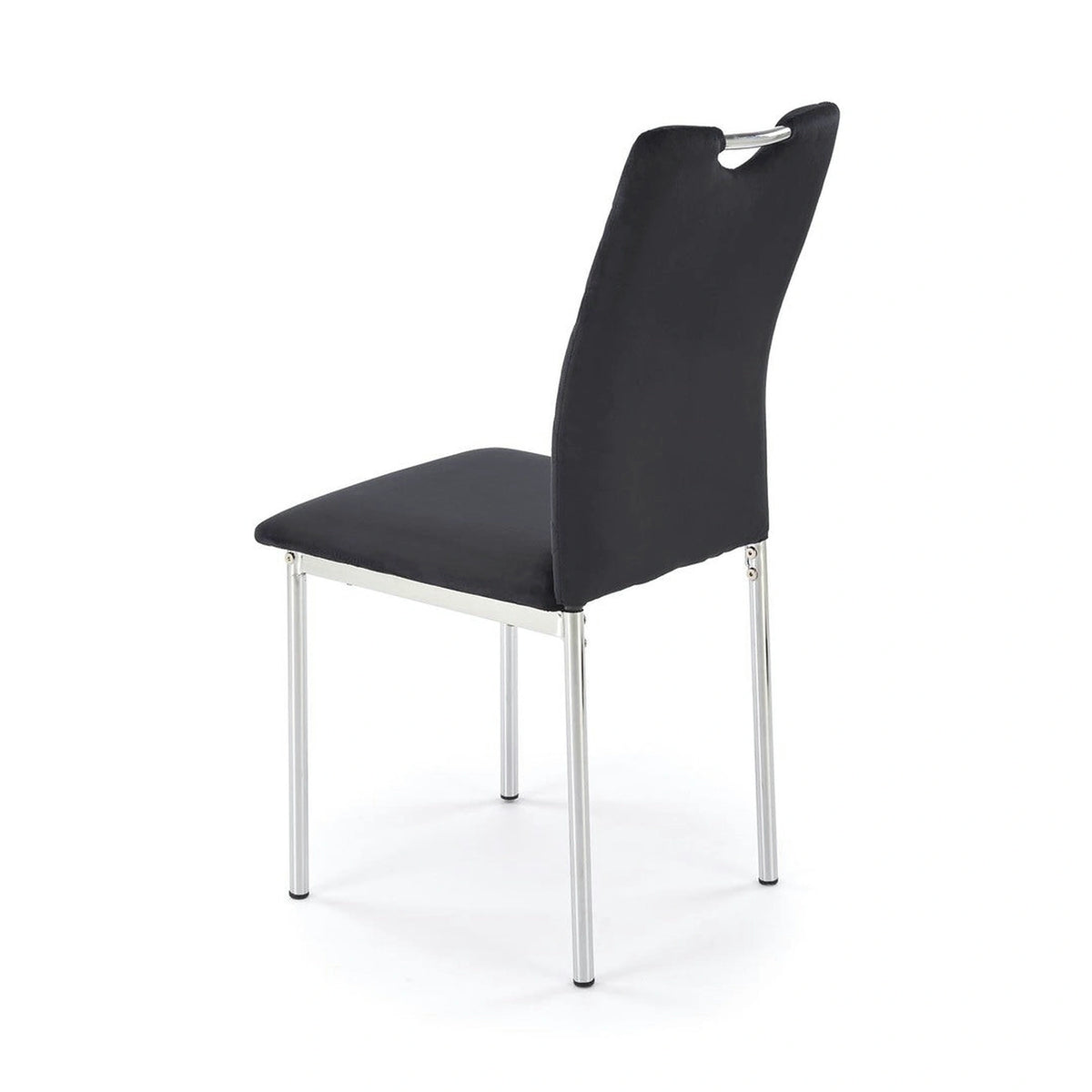 Scaun K578, negru - HLR 66/argintiu, stofa catifelata/otel, 43x53x93 cm