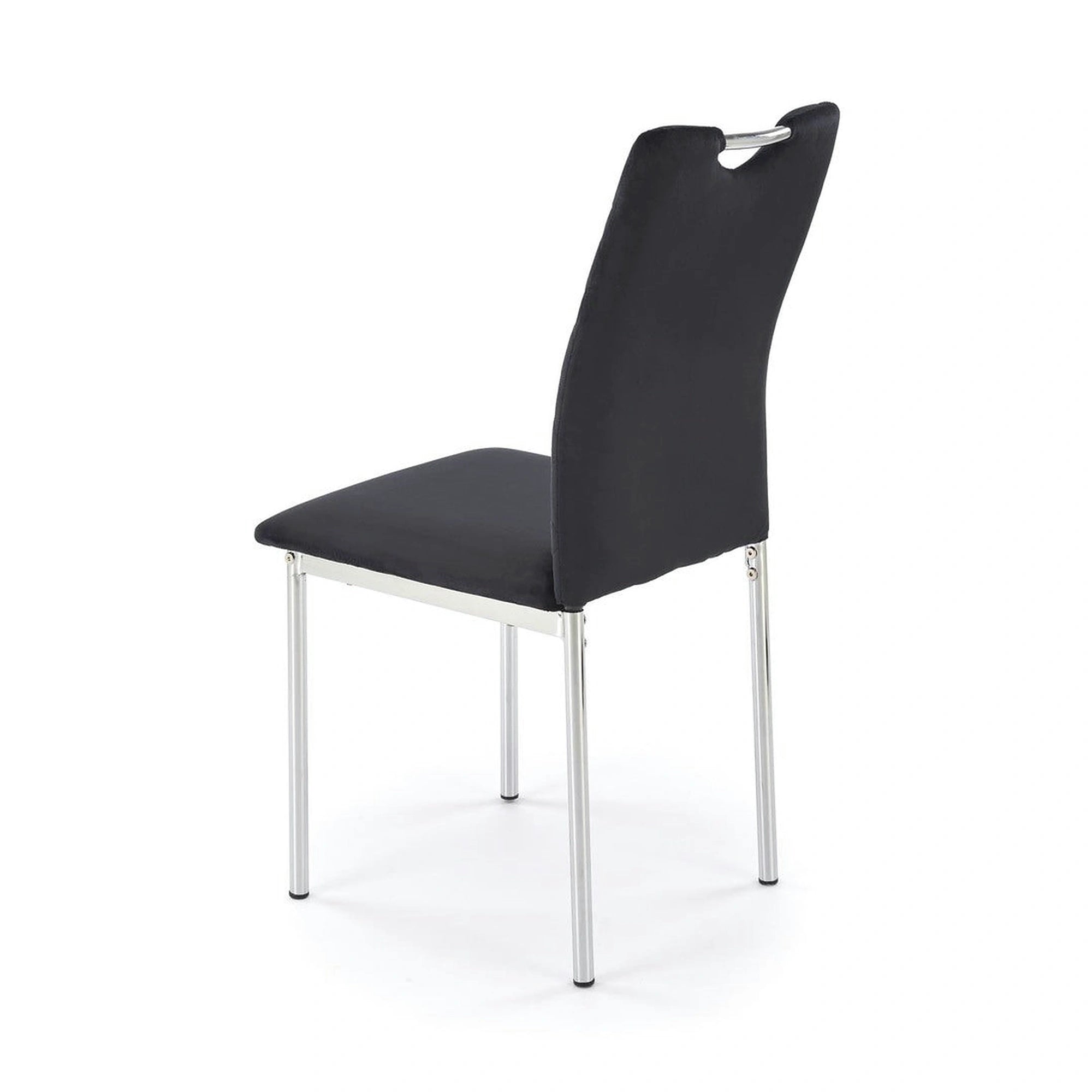 Scaun K578, negru - HLR 66/argintiu, stofa catifelata/otel, 43x53x93 cm