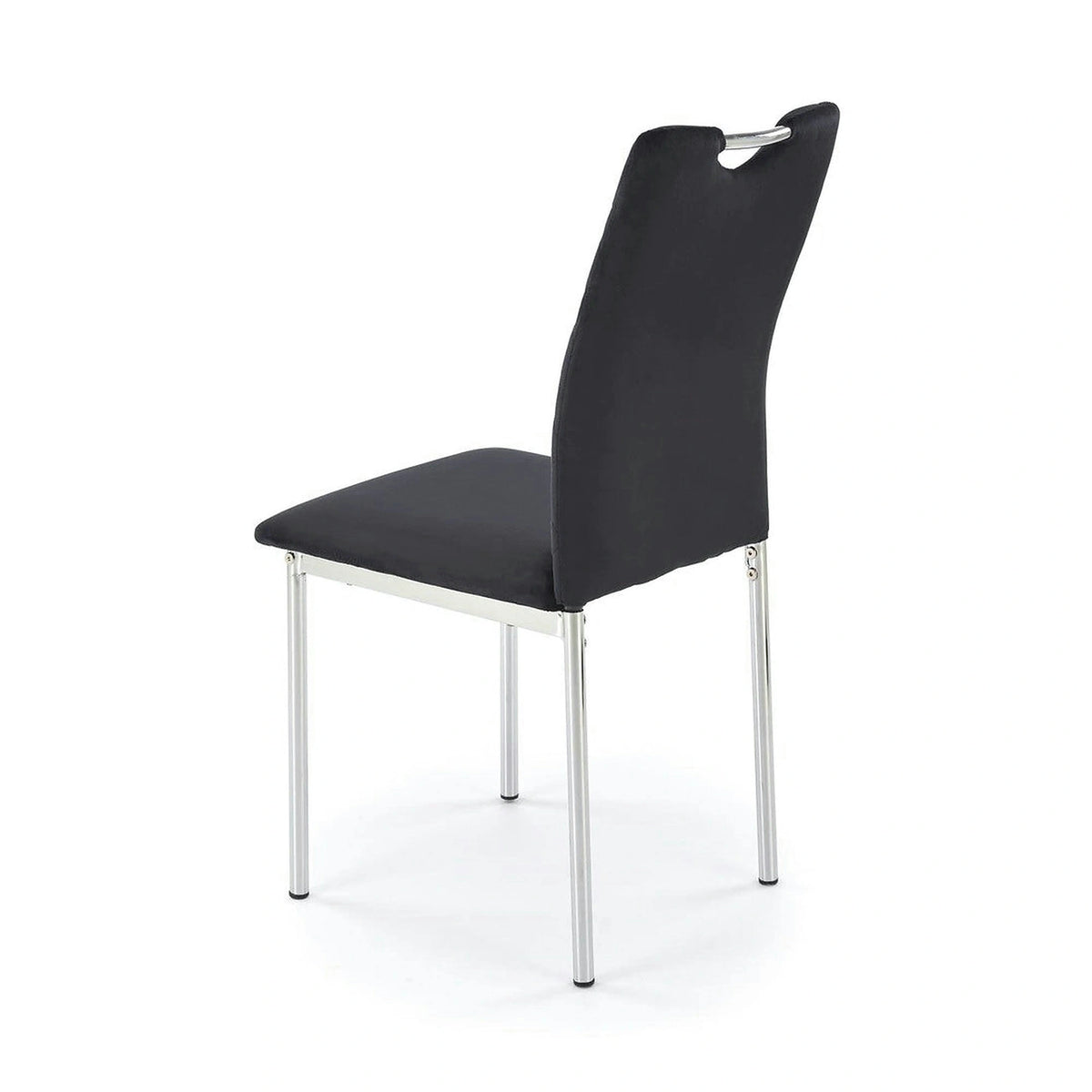 Scaun K578, negru - HLR 66/argintiu, stofa catifelata/otel, 43x53x93 cm