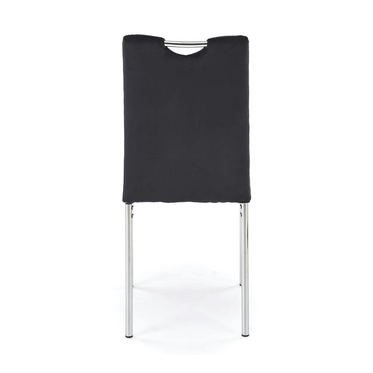 Scaun K578, negru - HLR 66/argintiu, stofa catifelata/otel, 43x53x93 cm