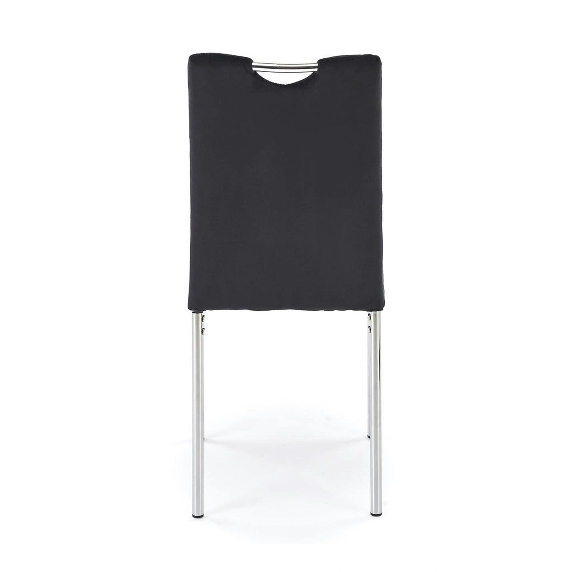 Scaun K578, negru - HLR 66/argintiu, stofa catifelata/otel, 43x53x93 cm