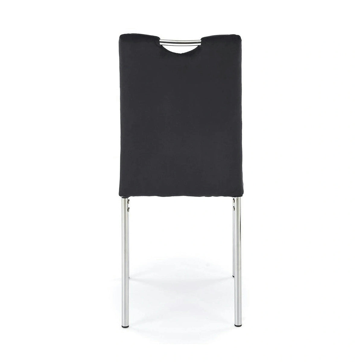 Scaun K578, negru - HLR 66/argintiu, stofa catifelata/otel, 43x53x93 cm
