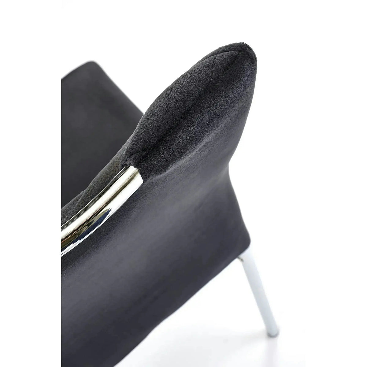 Scaun K578, negru - HLR 66/argintiu, stofa catifelata/otel, 43x53x93 cm
