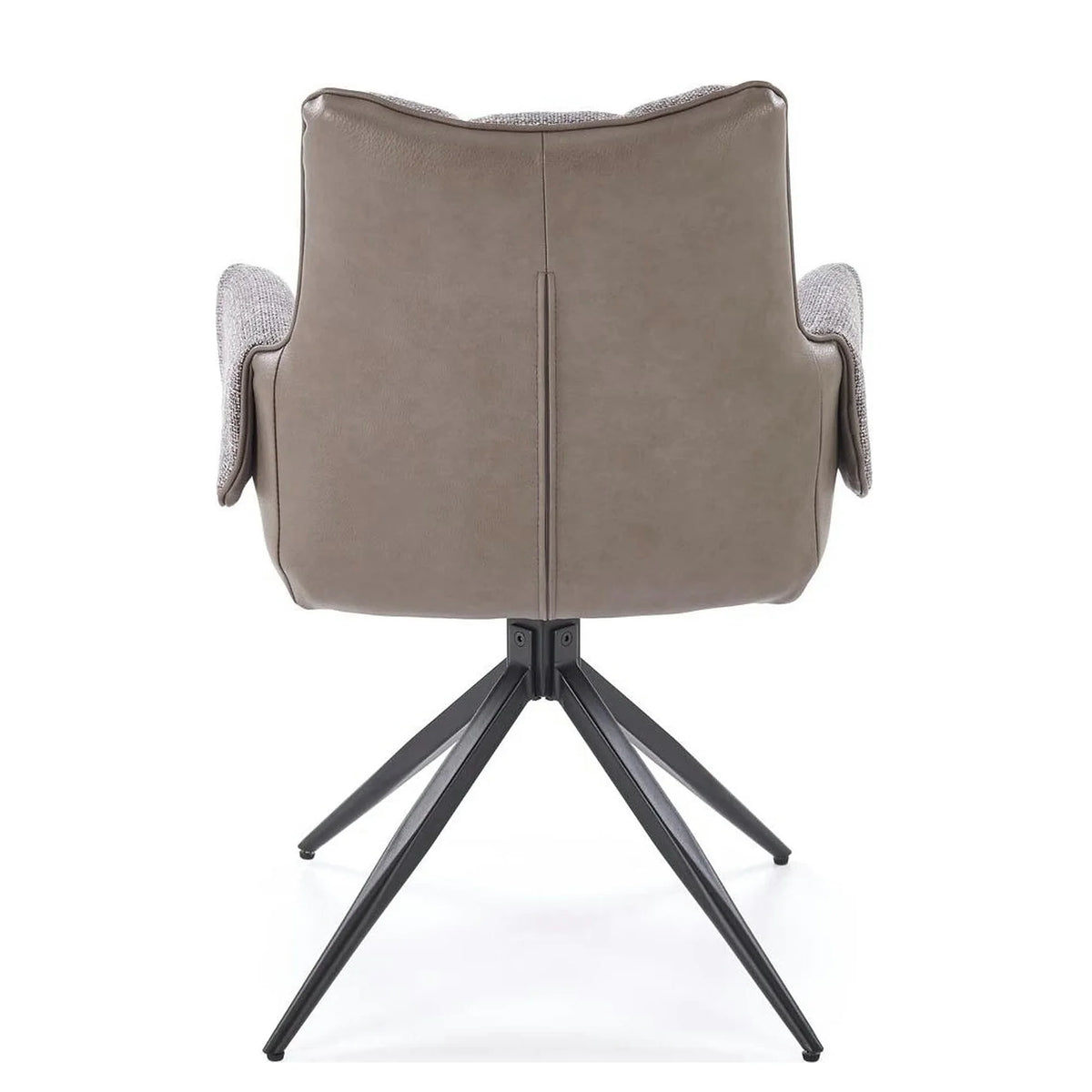 Scaun K579, gri/negru, stofa clasica/piele ecologica/otel, 65x64x87 cm