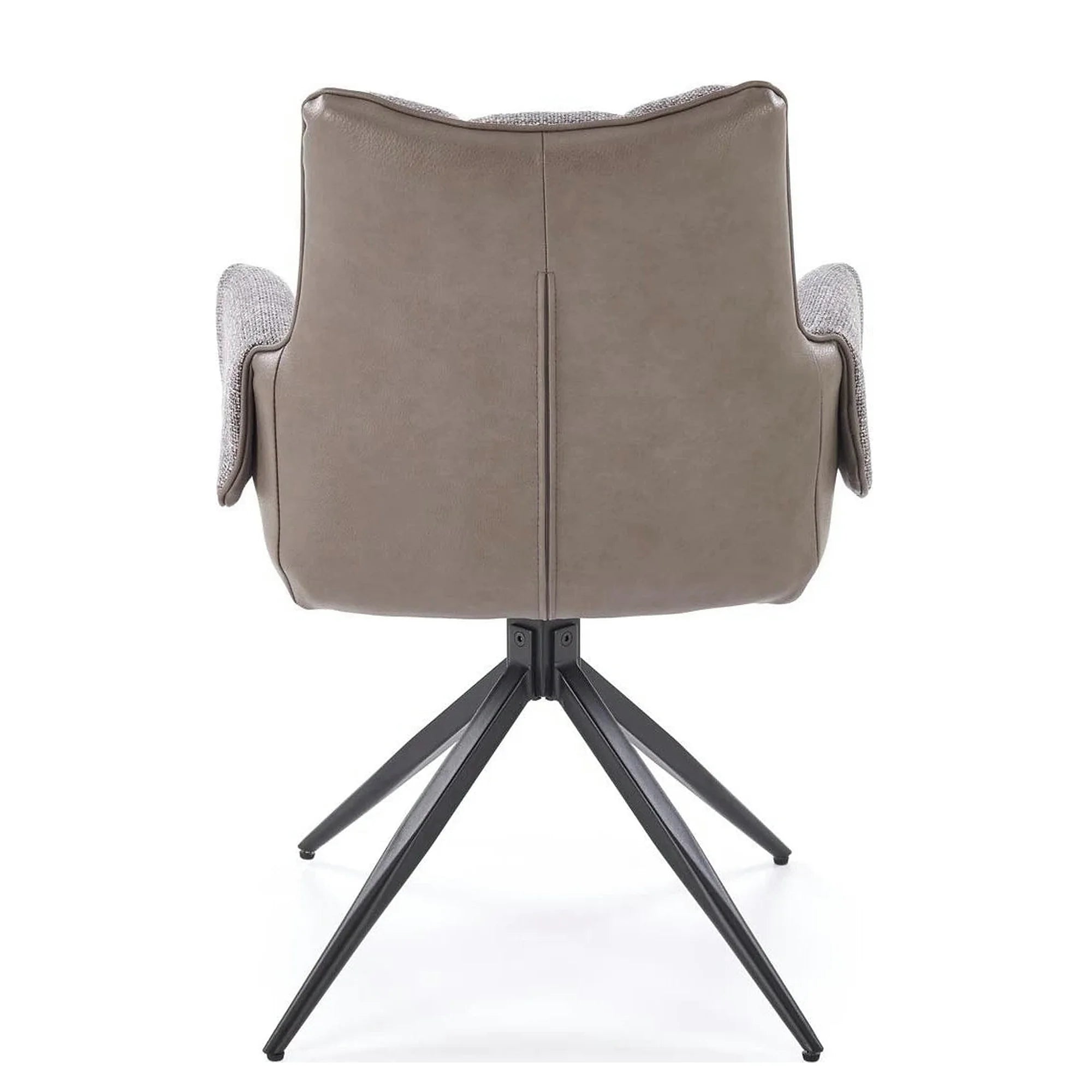 Scaun K579, gri/negru, stofa clasica/piele ecologica/otel, 65x64x87 cm