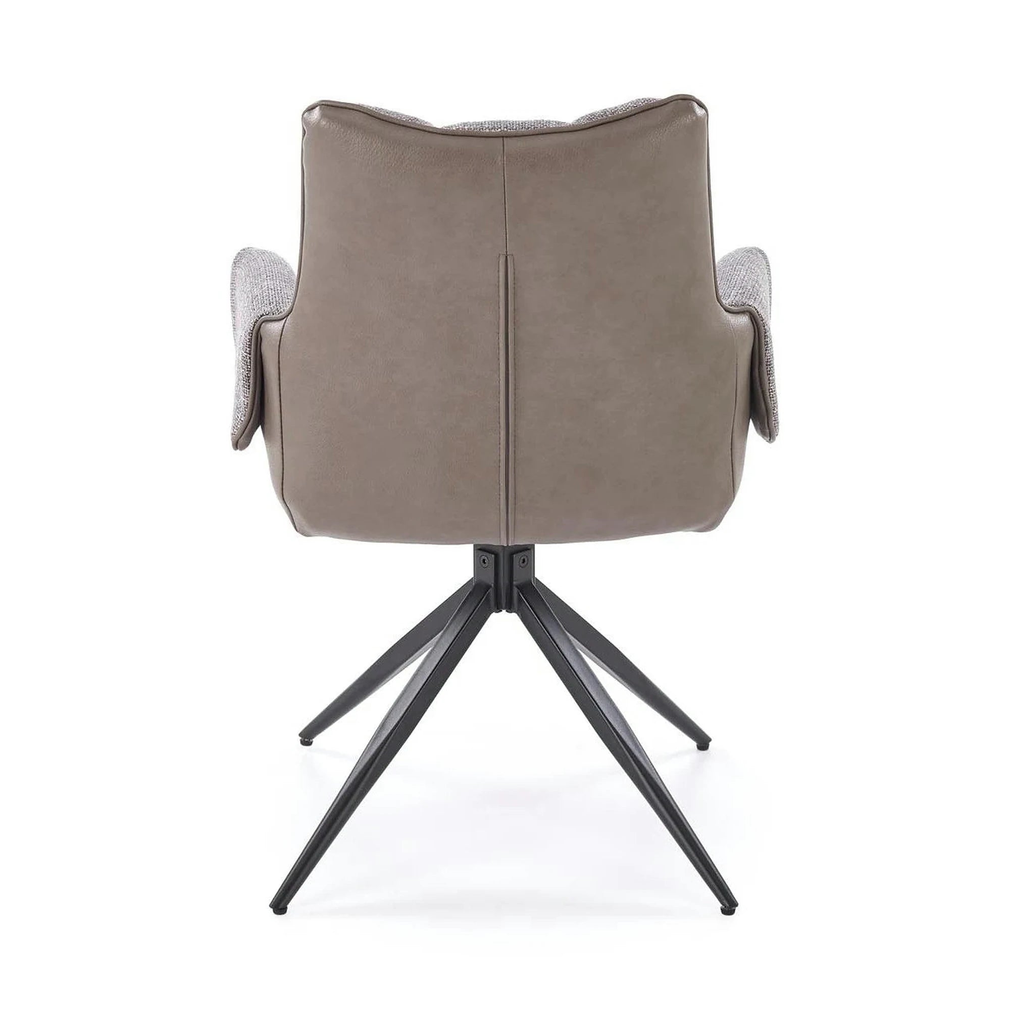 Scaun K579, gri/negru, stofa clasica/piele ecologica/otel, 65x64x87 cm