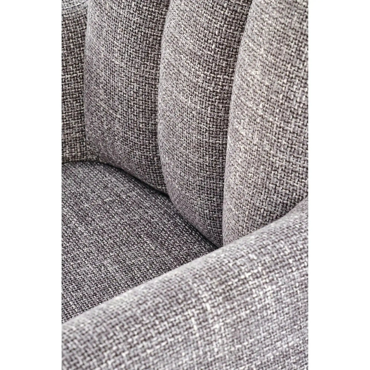 Scaun K579, gri/negru, stofa clasica/piele ecologica/otel, 65x64x87 cm