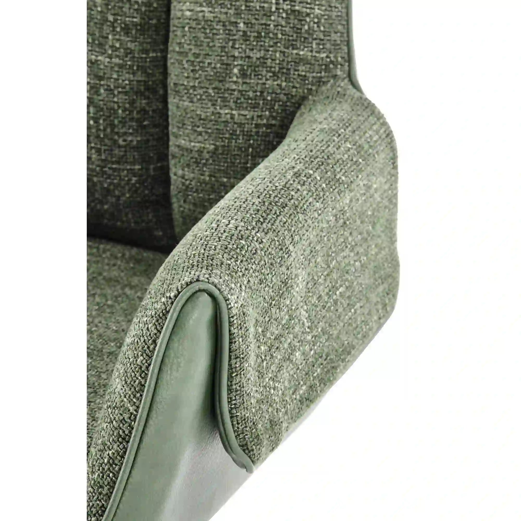 Scaun K579, verde olive/negru, stofa clasica/piele ecologica/otel, 65x64x87 cm