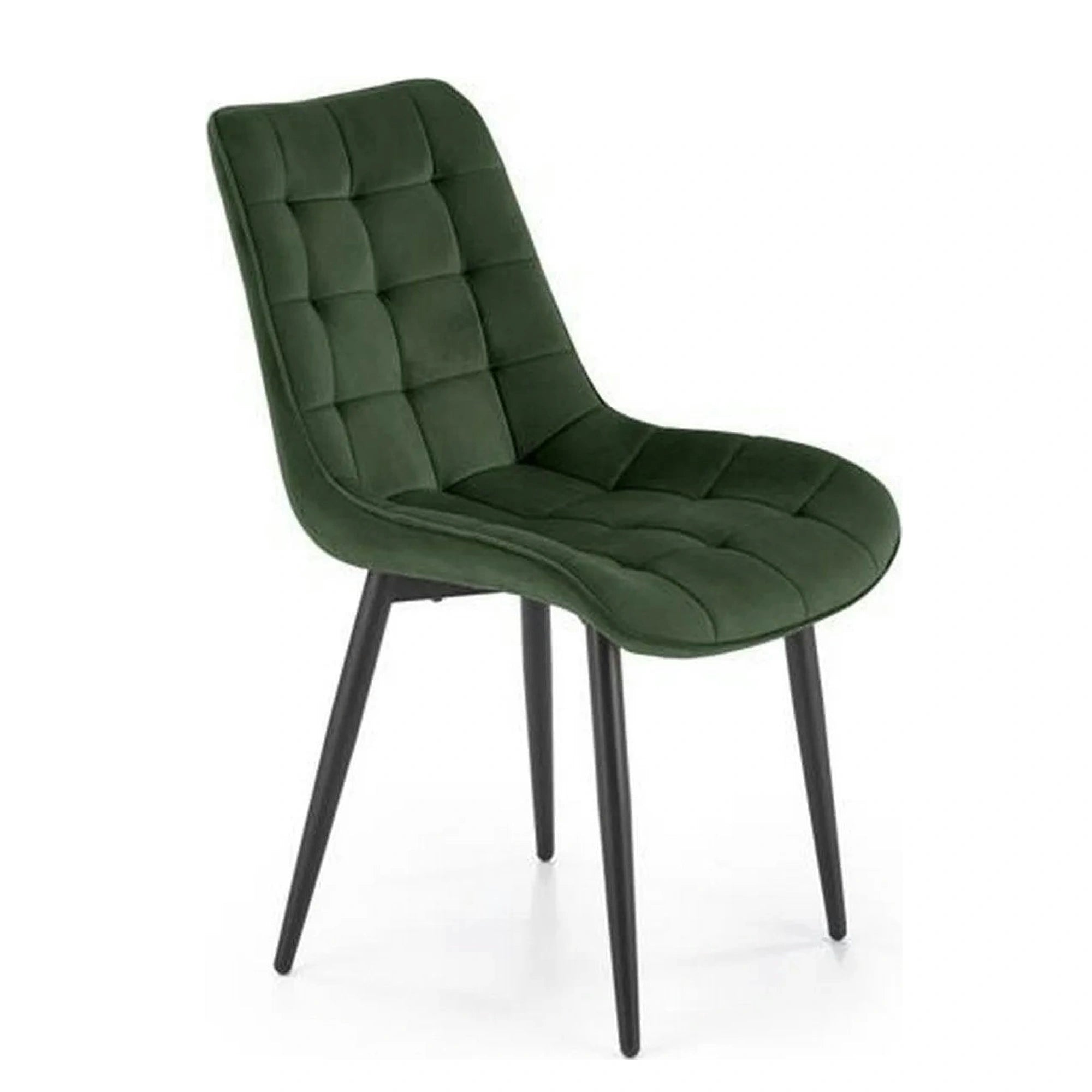 Scaun K580, verde inchis - HLR 57, stofa catifelata/otel, 51x61x85 cm