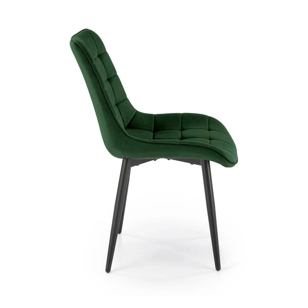 Scaun K580, verde inchis - HLR 57, stofa catifelata/otel, 51x61x85 cm