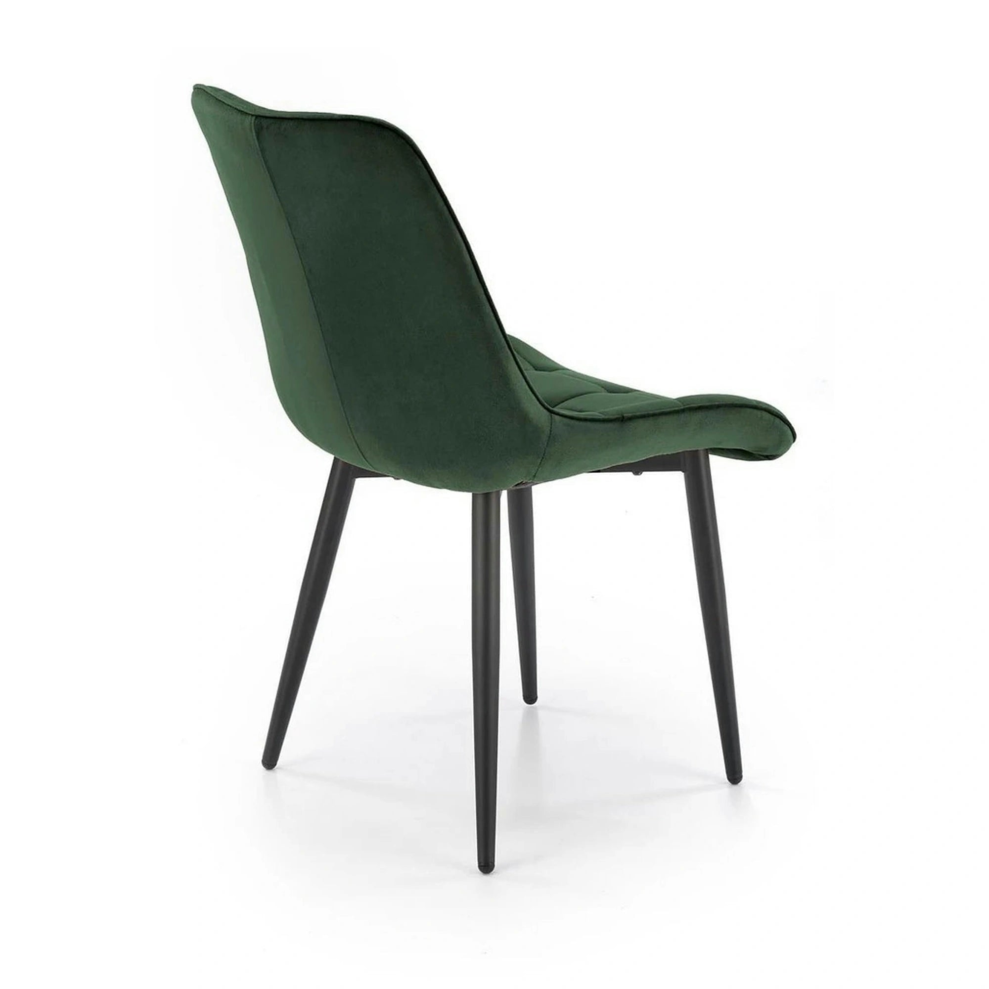 Scaun K580, verde inchis - HLR 57, stofa catifelata/otel, 51x61x85 cm