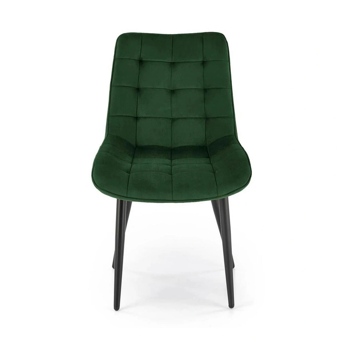 Scaun K580, verde inchis - HLR 57, stofa catifelata/otel, 51x61x85 cm