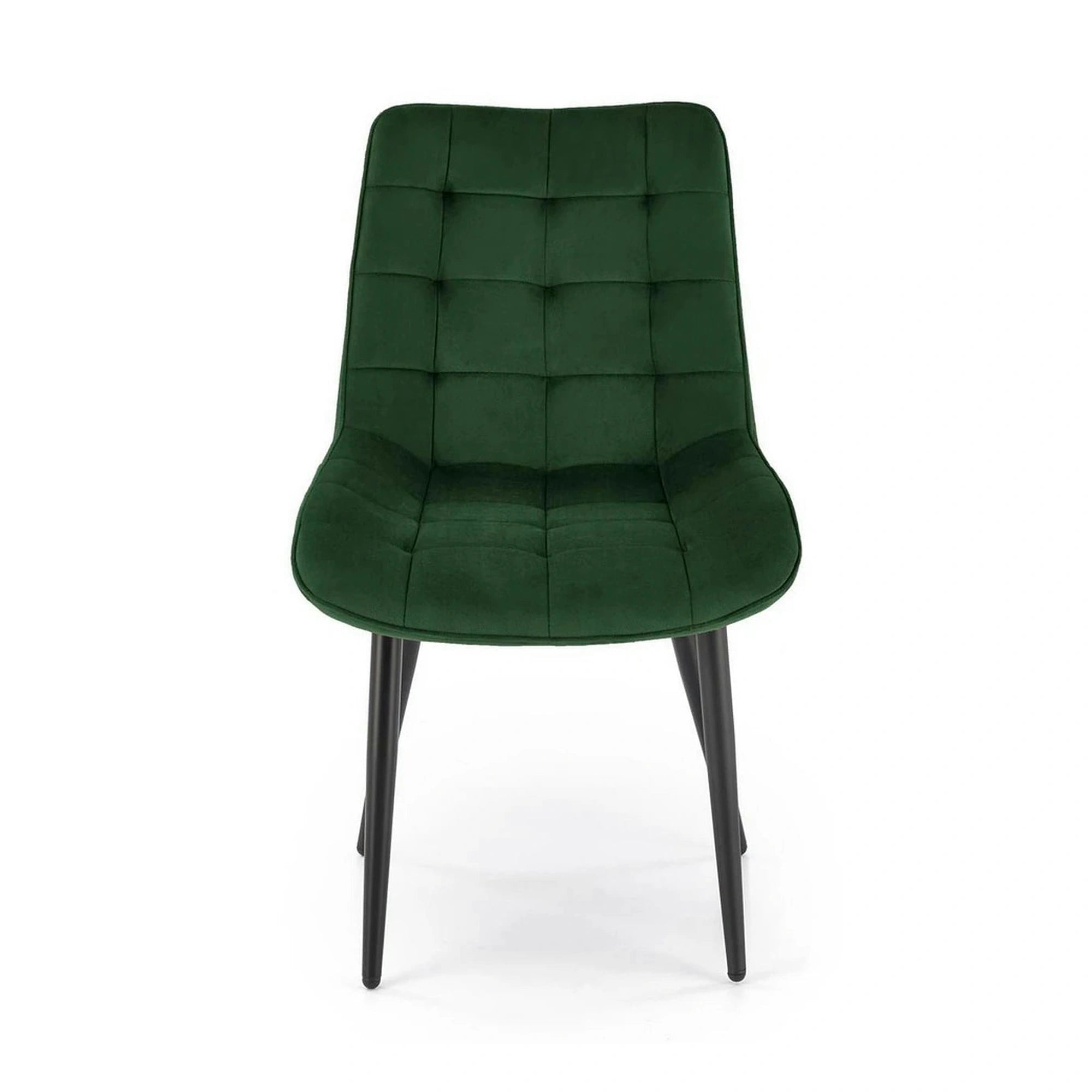 Scaun K580, verde inchis - HLR 57, stofa catifelata/otel, 51x61x85 cm