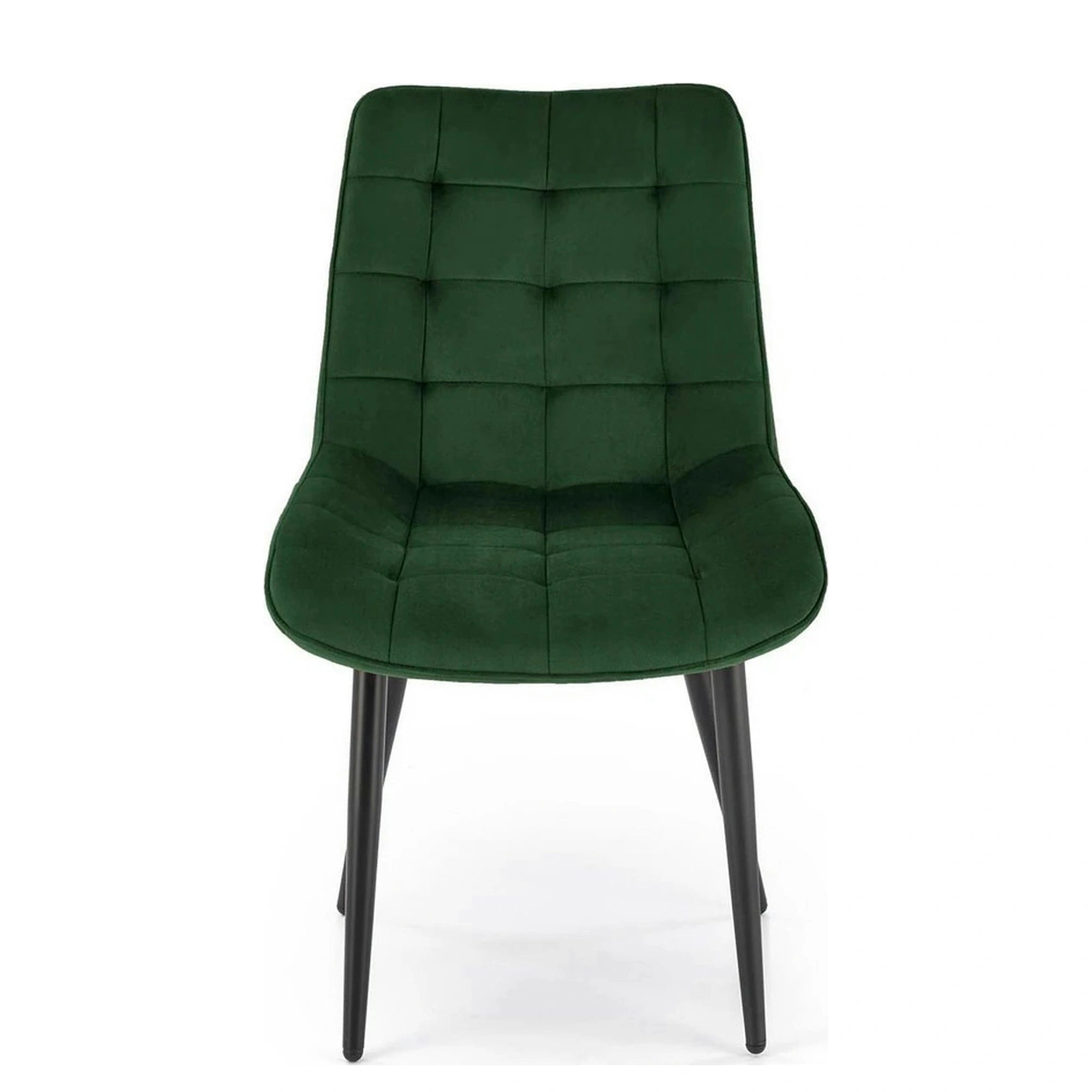 Scaun K580, verde inchis - HLR 57, stofa catifelata/otel, 51x61x85 cm