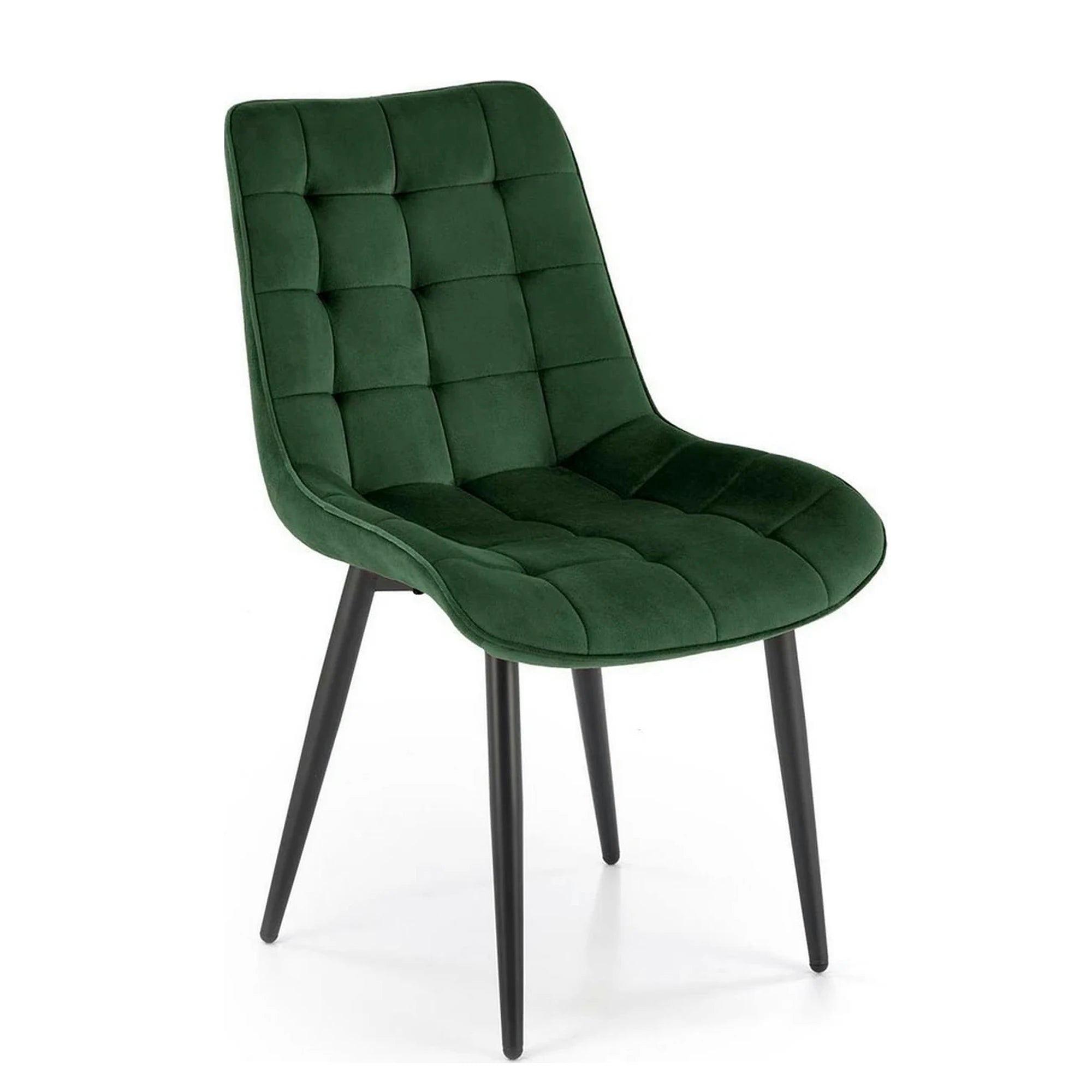 Scaun K580, verde inchis - HLR 57, stofa catifelata/otel, 51x61x85 cm