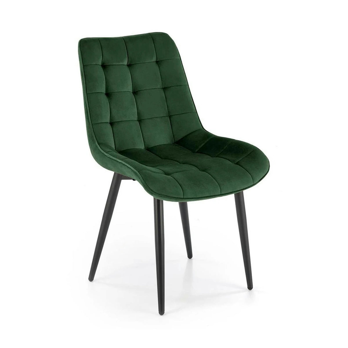 Scaun K580, verde inchis - HLR 57, stofa catifelata/otel, 51x61x85 cm