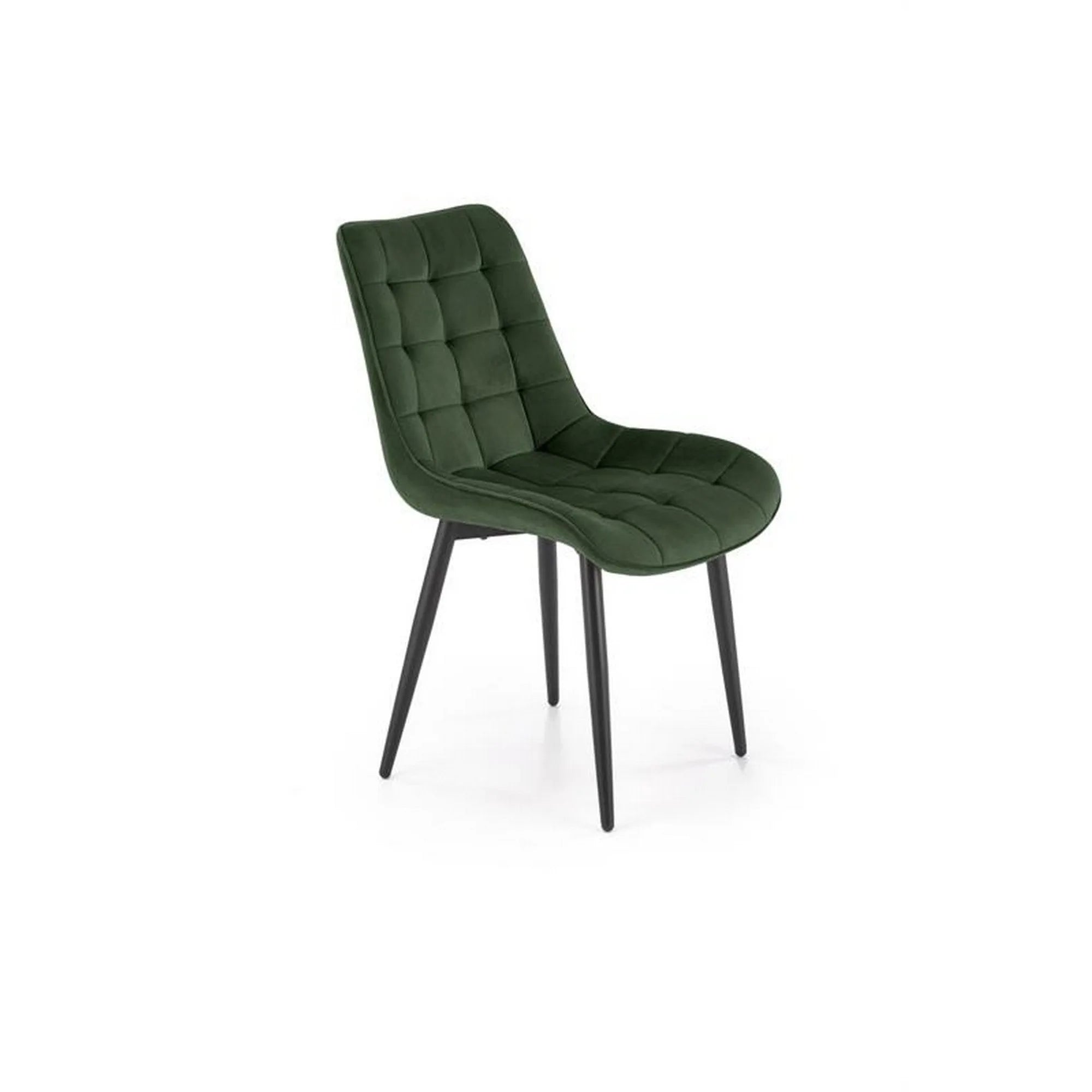 Scaun K580, verde inchis - HLR 57, stofa catifelata/otel, 51x61x85 cm