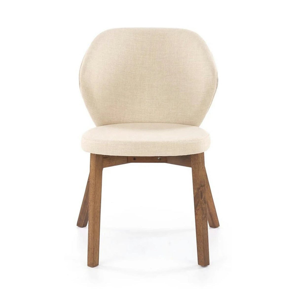 Scaun K583, bej/nuc, stofa clasica/lemn, 57x63x81 cm
