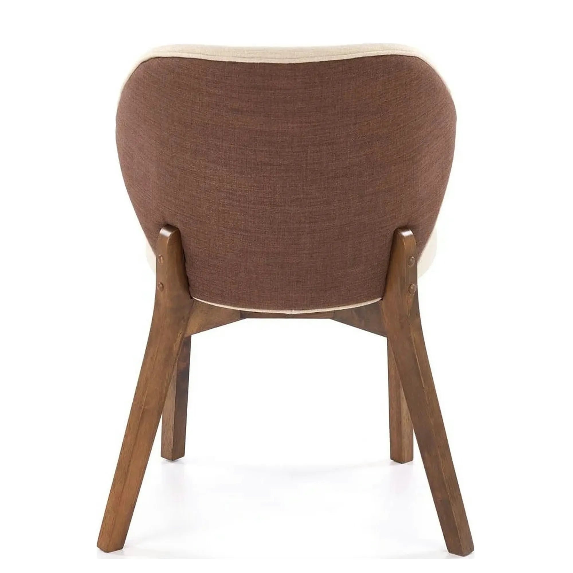 Scaun K583, bej/nuc, stofa clasica/lemn, 57x63x81 cm