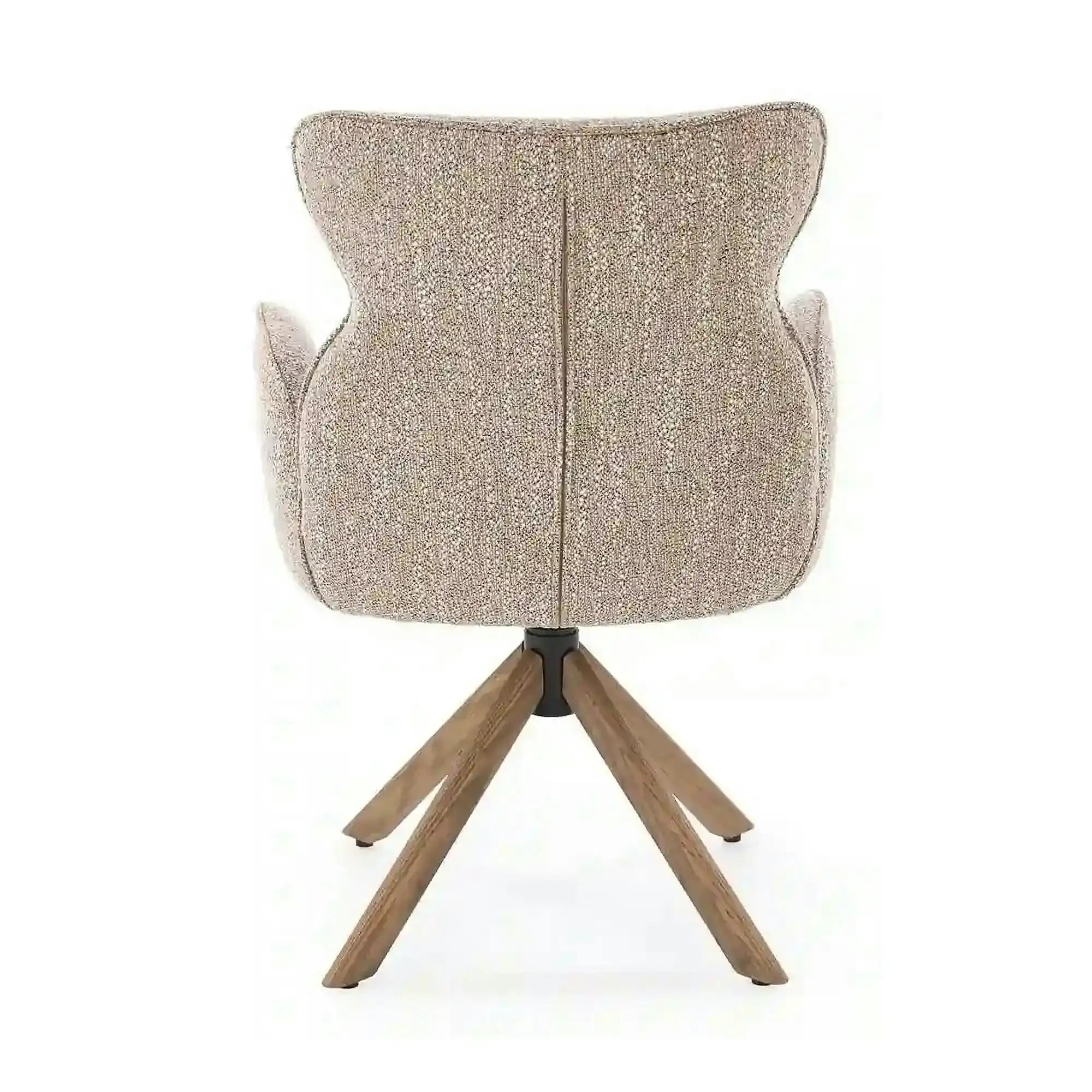 Scaun K585, bej inchis/nuc, stofa clasica/lemn, 63x64x93 cm