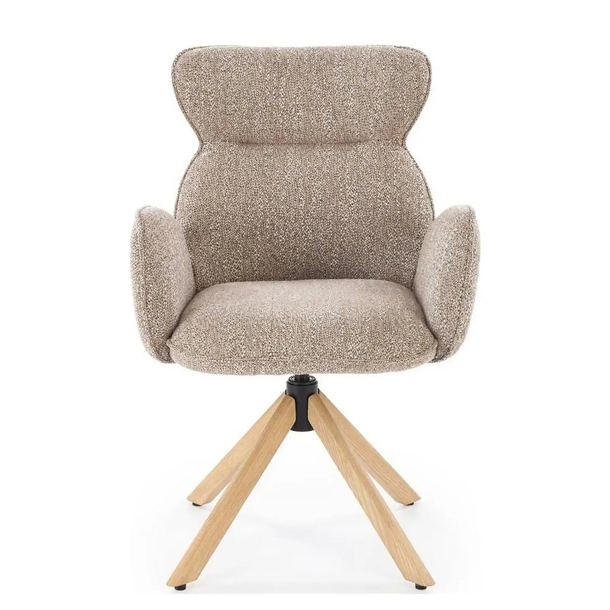 Scaun K585, bej inchis/stejar, stofa clasica/lemn, 63x64x93 cm