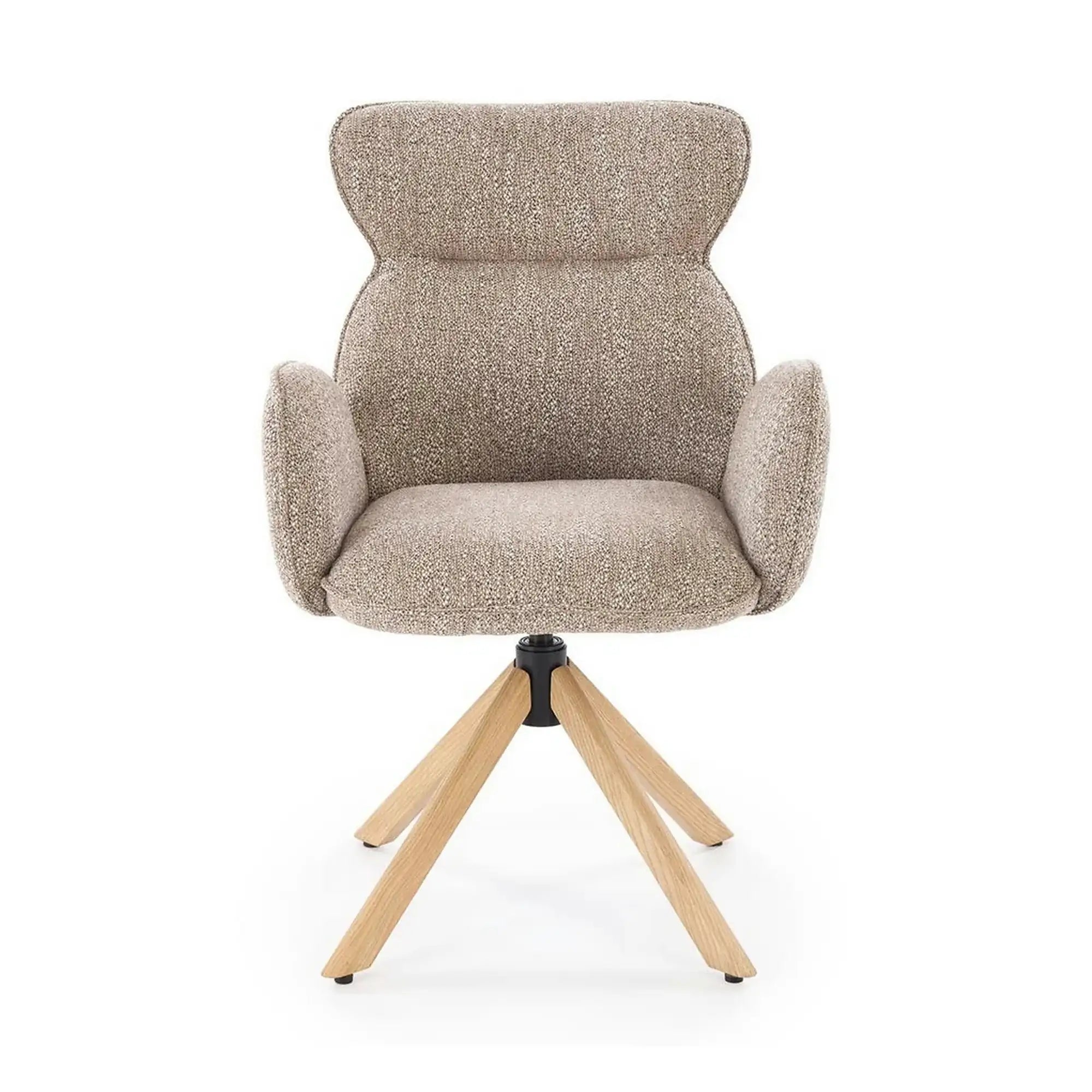 Scaun K585, bej inchis/stejar, stofa clasica/lemn, 63x64x93 cm