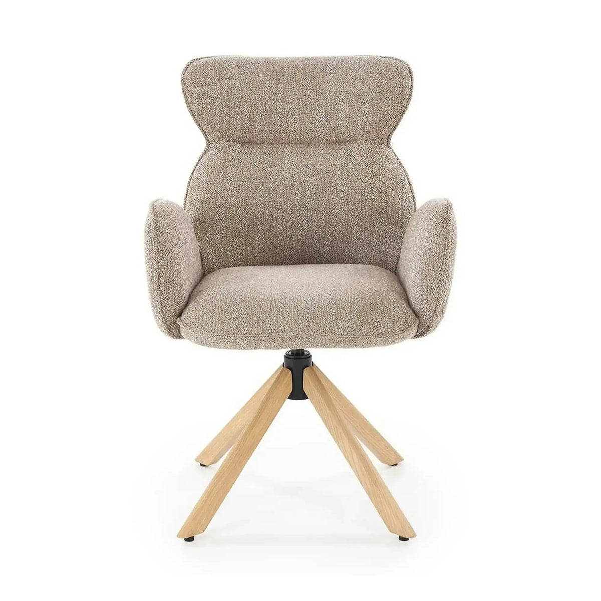 Scaun K585, bej inchis/stejar, stofa clasica/lemn, 63x64x93 cm