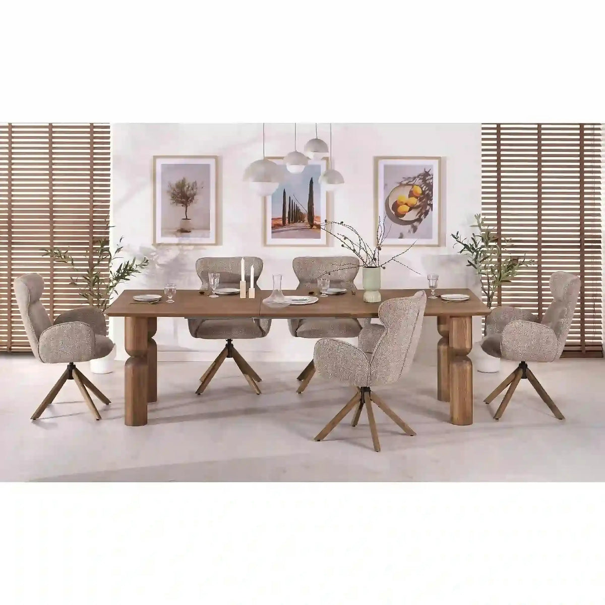Scaun K585, bej inchis/stejar, stofa clasica/lemn, 63x64x93 cm