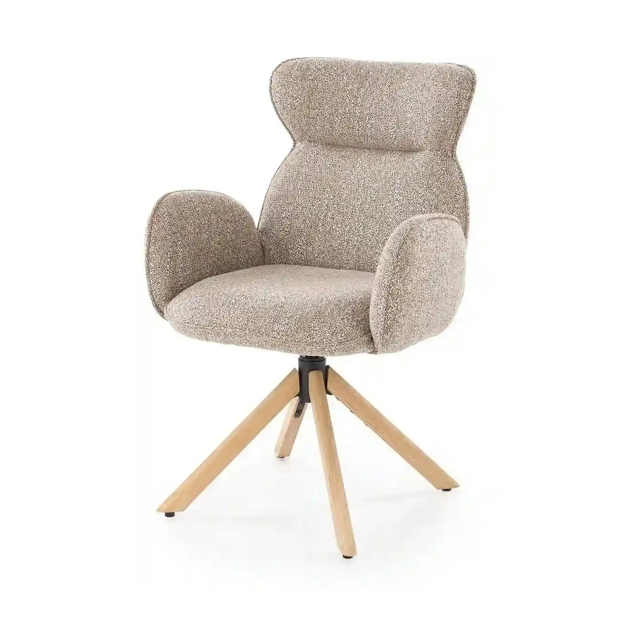 Scaun K585, bej inchis/stejar, stofa clasica/lemn, 63x64x93 cm