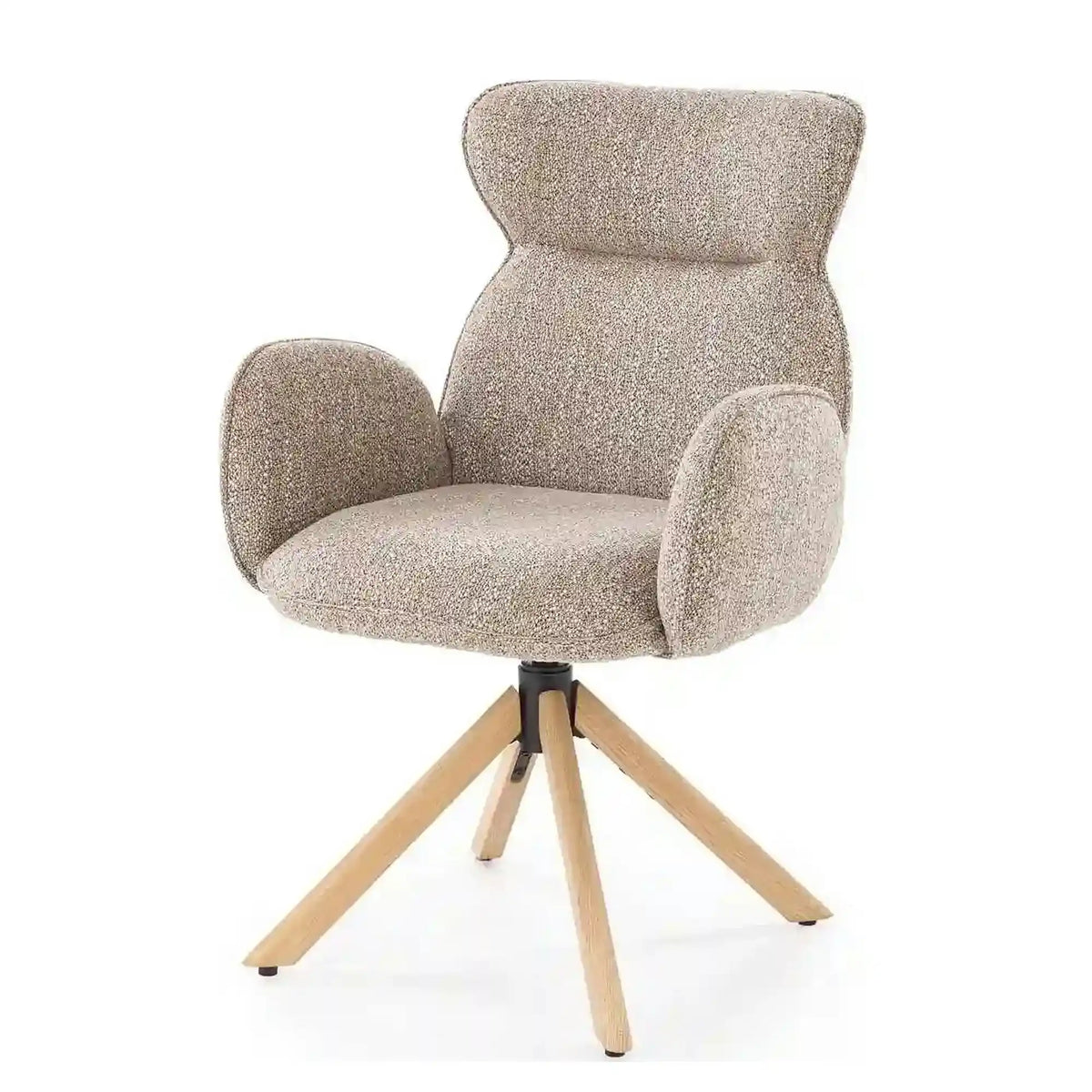 Scaun K585, bej inchis/stejar, stofa clasica/lemn, 63x64x93 cm