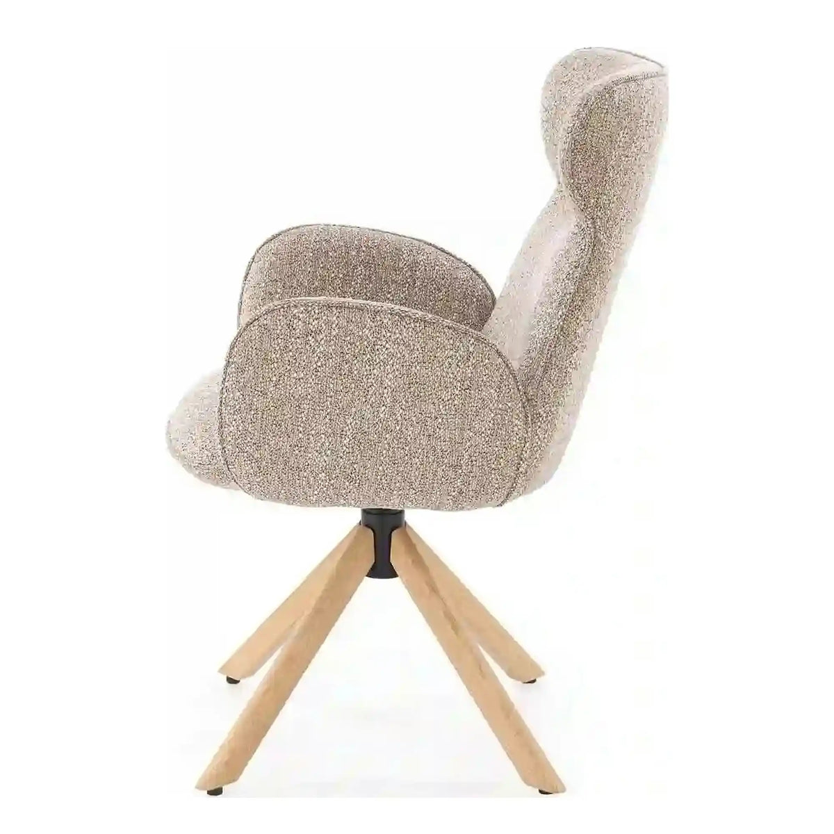 Scaun K585, bej inchis/stejar, stofa clasica/lemn, 63x64x93 cm