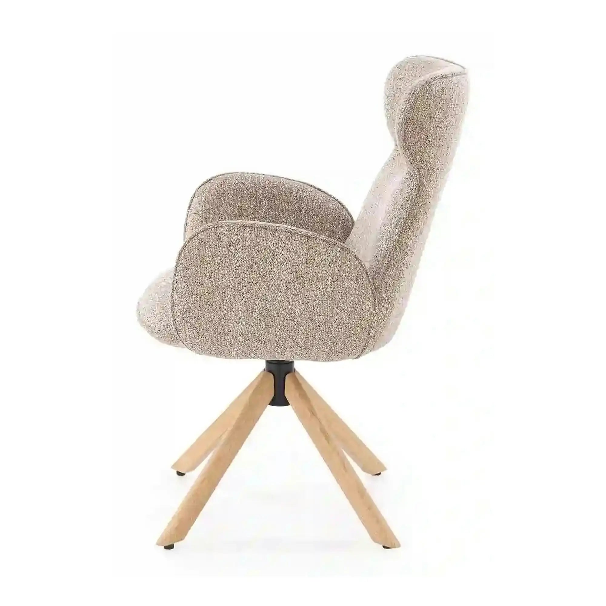 Scaun K585, bej inchis/stejar, stofa clasica/lemn, 63x64x93 cm