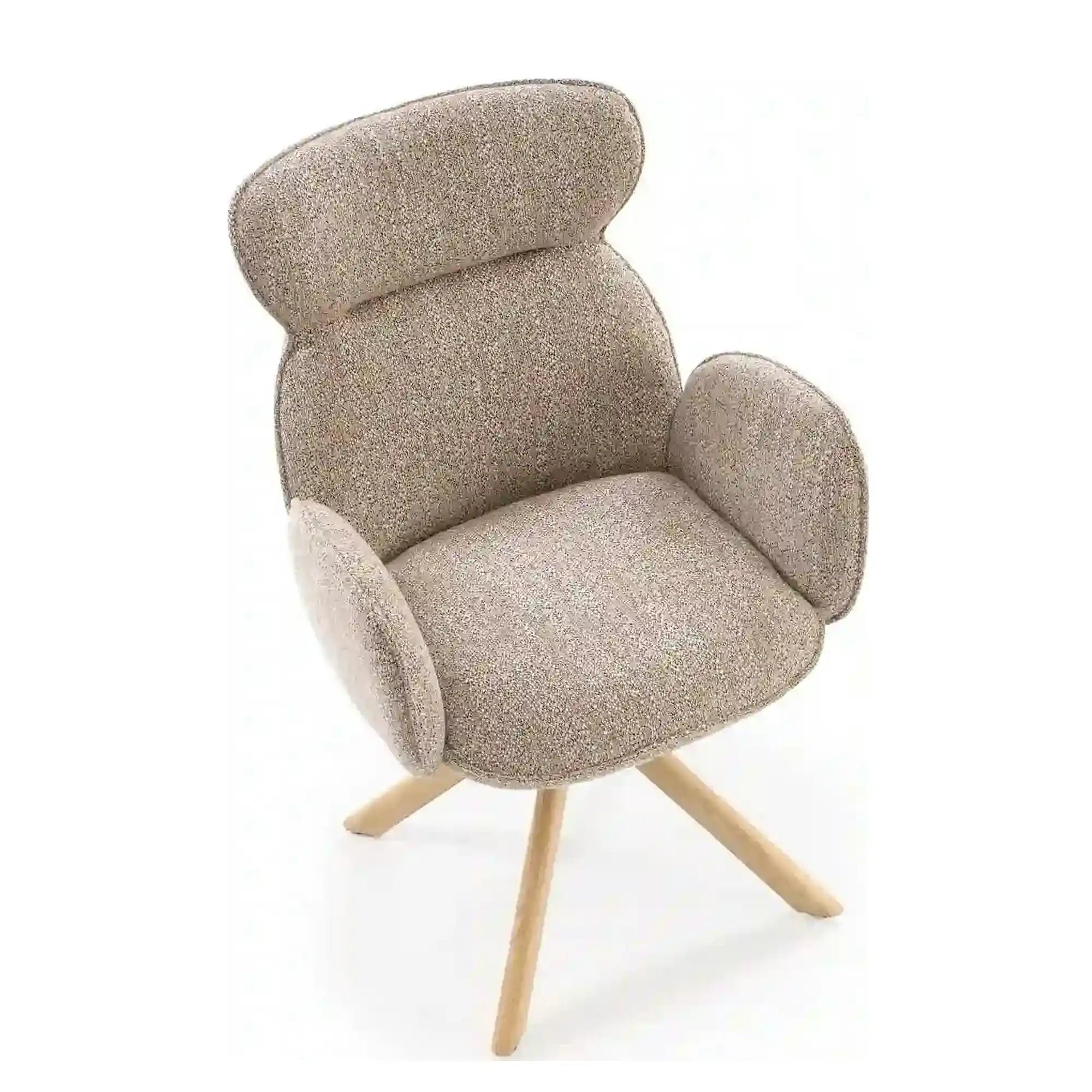 Scaun K585, bej inchis/stejar, stofa clasica/lemn, 63x64x93 cm