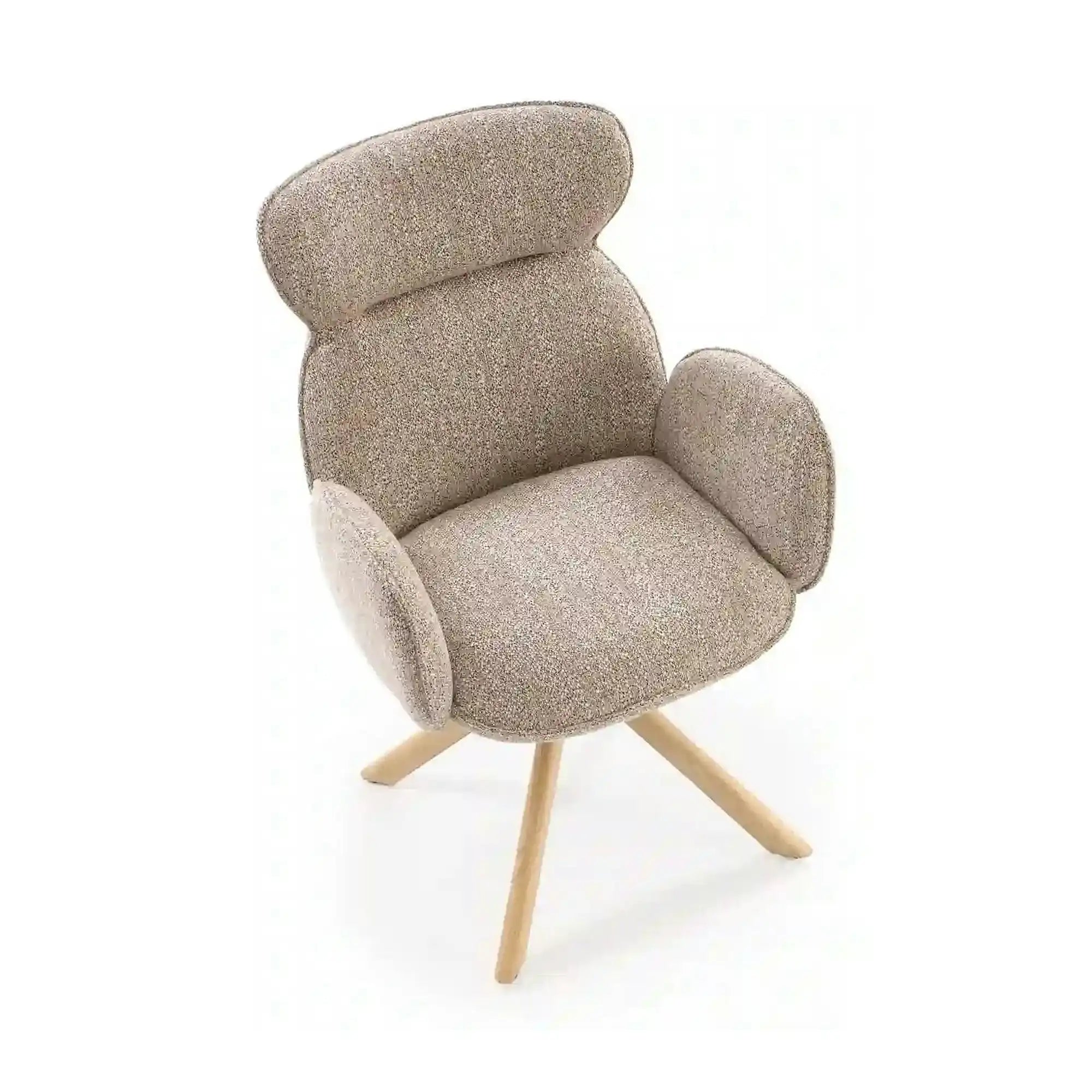 Scaun K585, bej inchis/stejar, stofa clasica/lemn, 63x64x93 cm