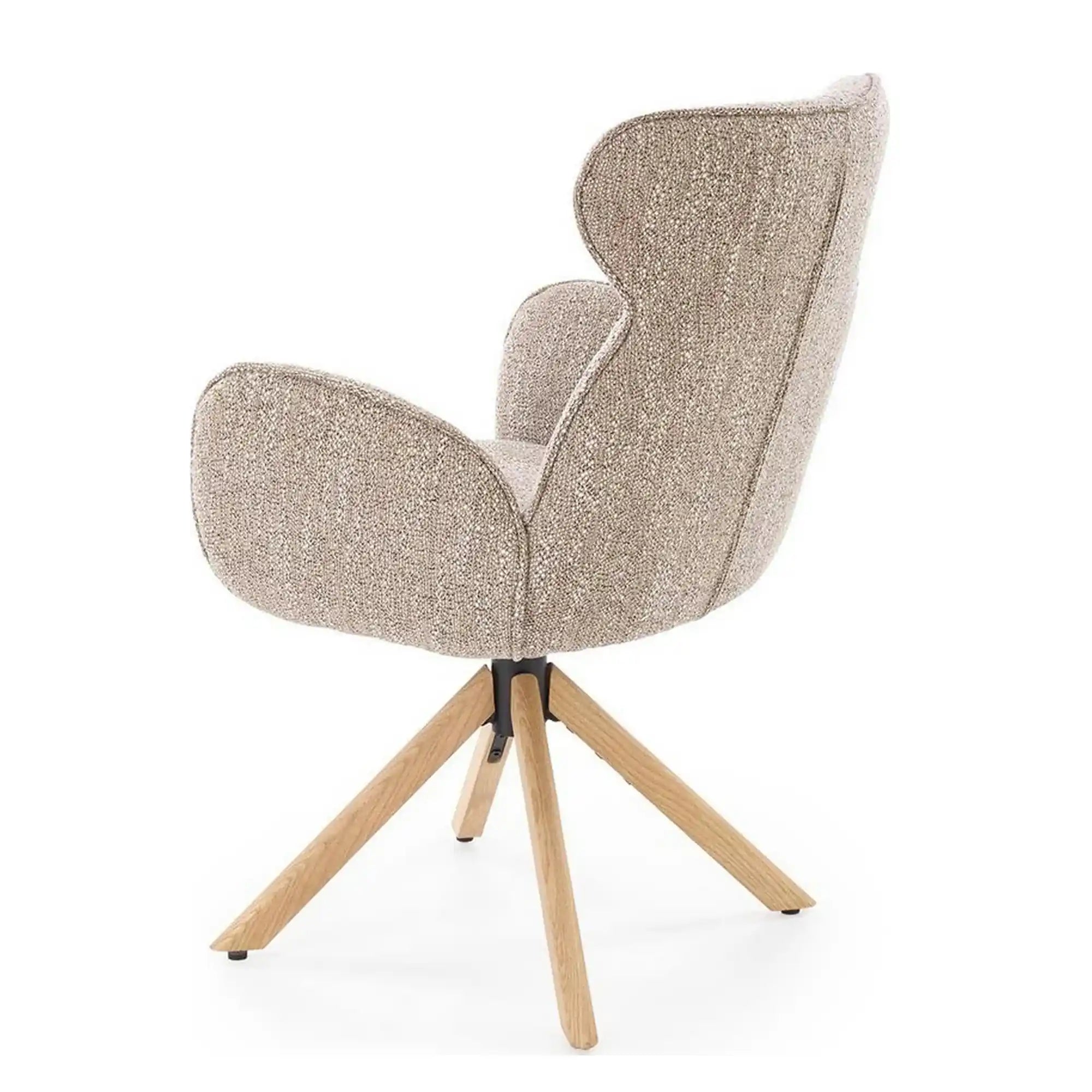 Scaun K585, bej inchis/stejar, stofa clasica/lemn, 63x64x93 cm