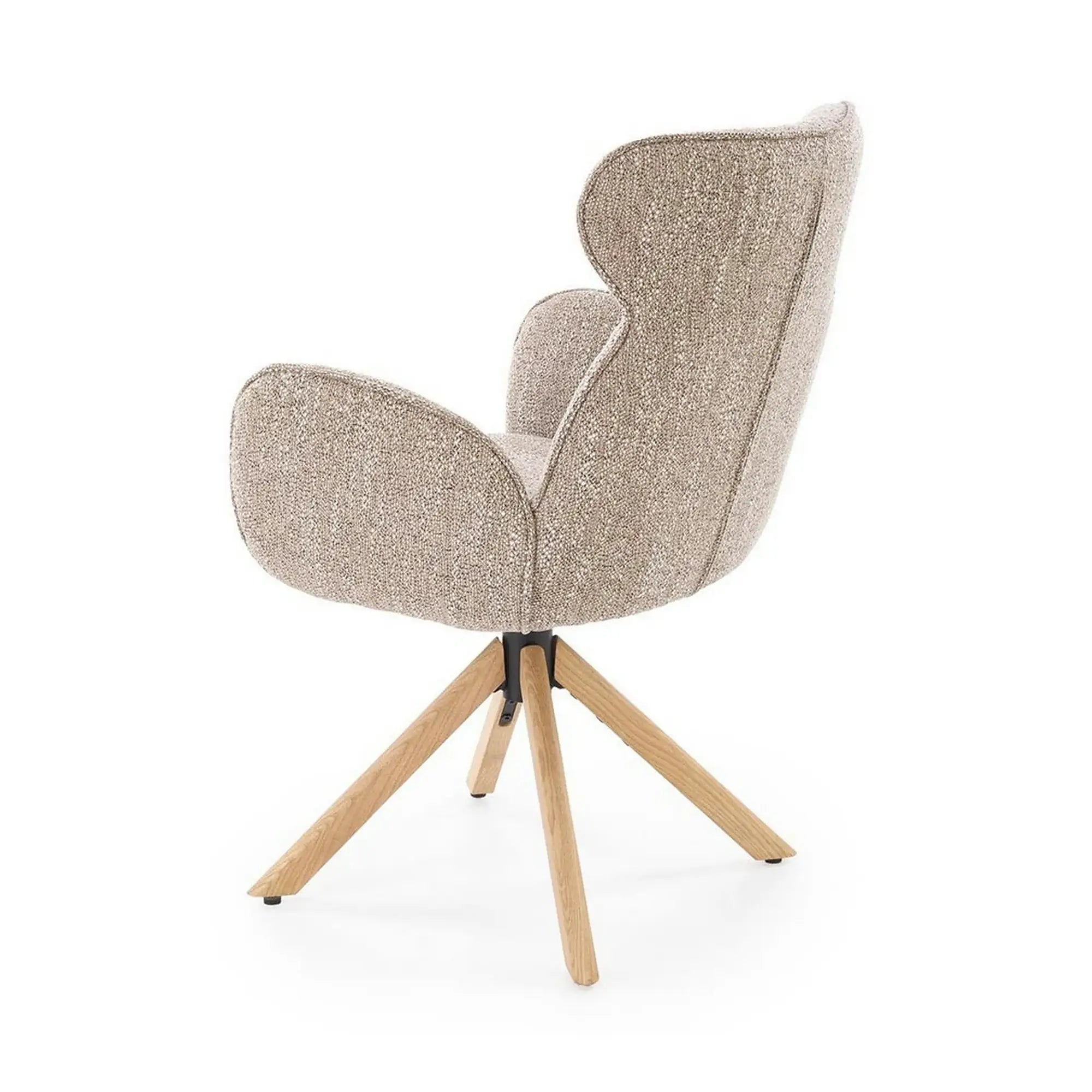 Scaun K585, bej inchis/stejar, stofa clasica/lemn, 63x64x93 cm
