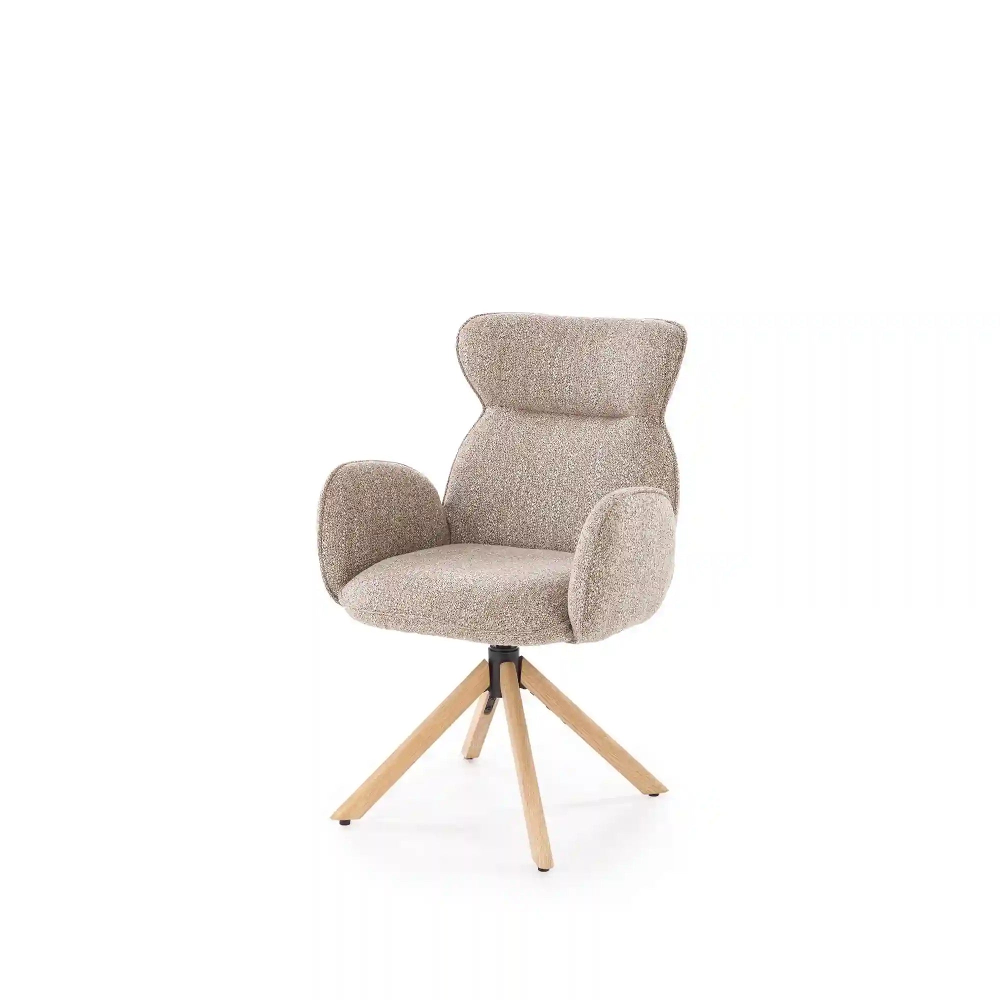 Scaun K585, bej inchis/stejar, stofa clasica/lemn, 63x64x93 cm