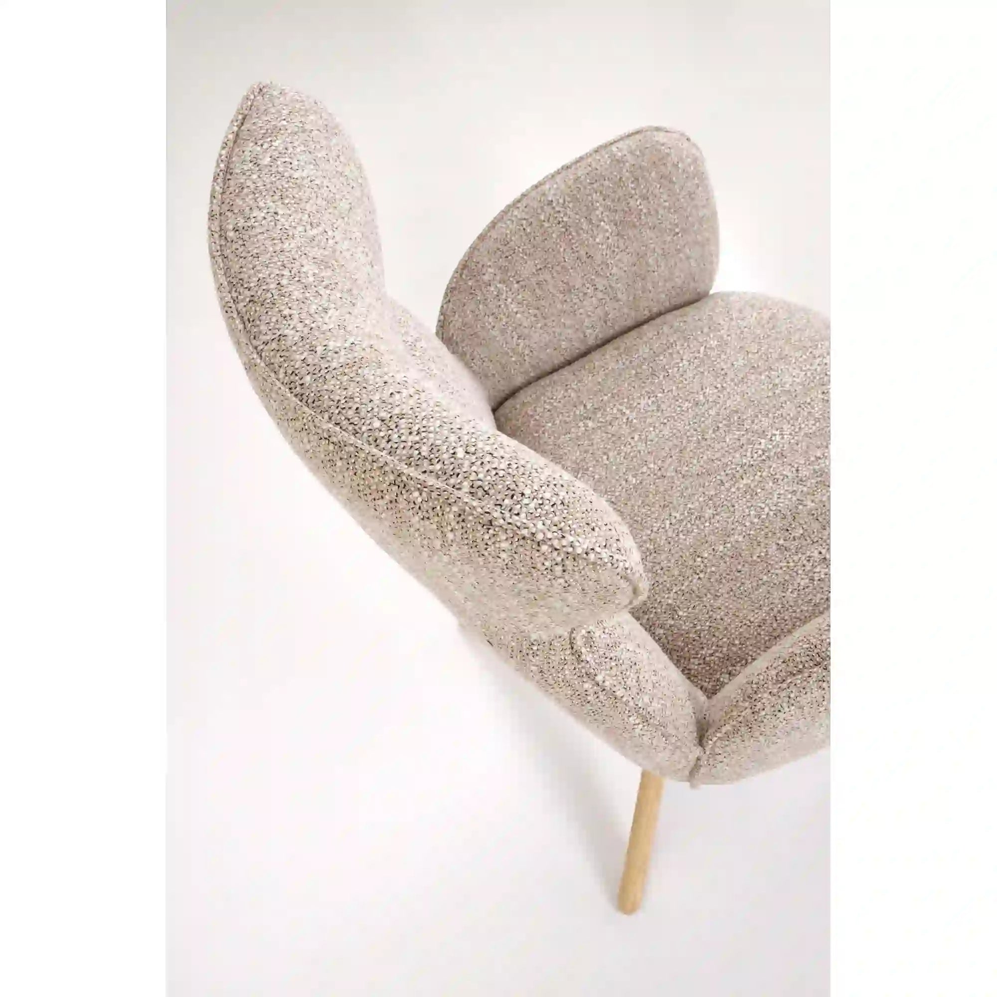 Scaun K585, bej inchis/stejar, stofa clasica/lemn, 63x64x93 cm