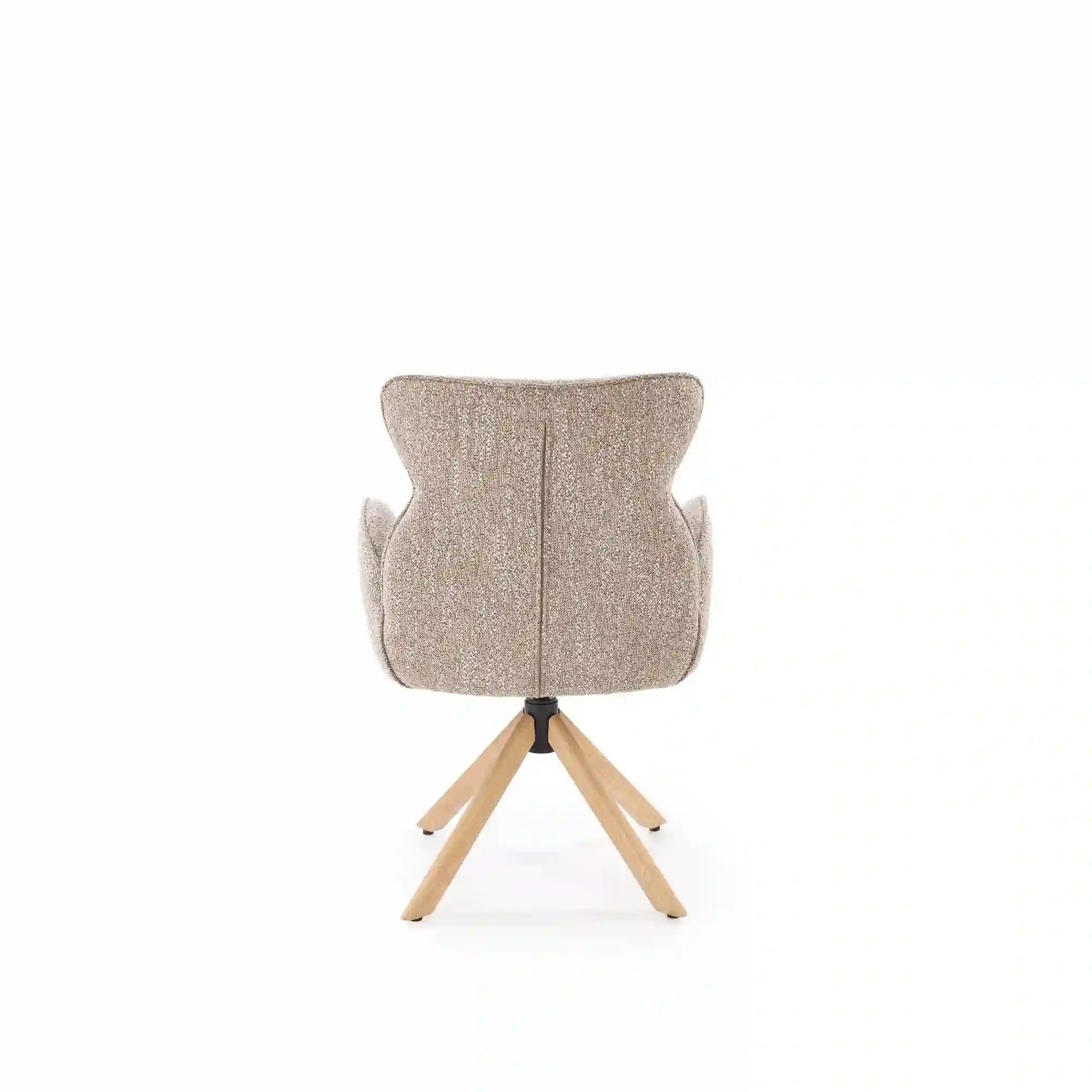 Scaun K585, bej inchis/stejar, stofa clasica/lemn, 63x64x93 cm