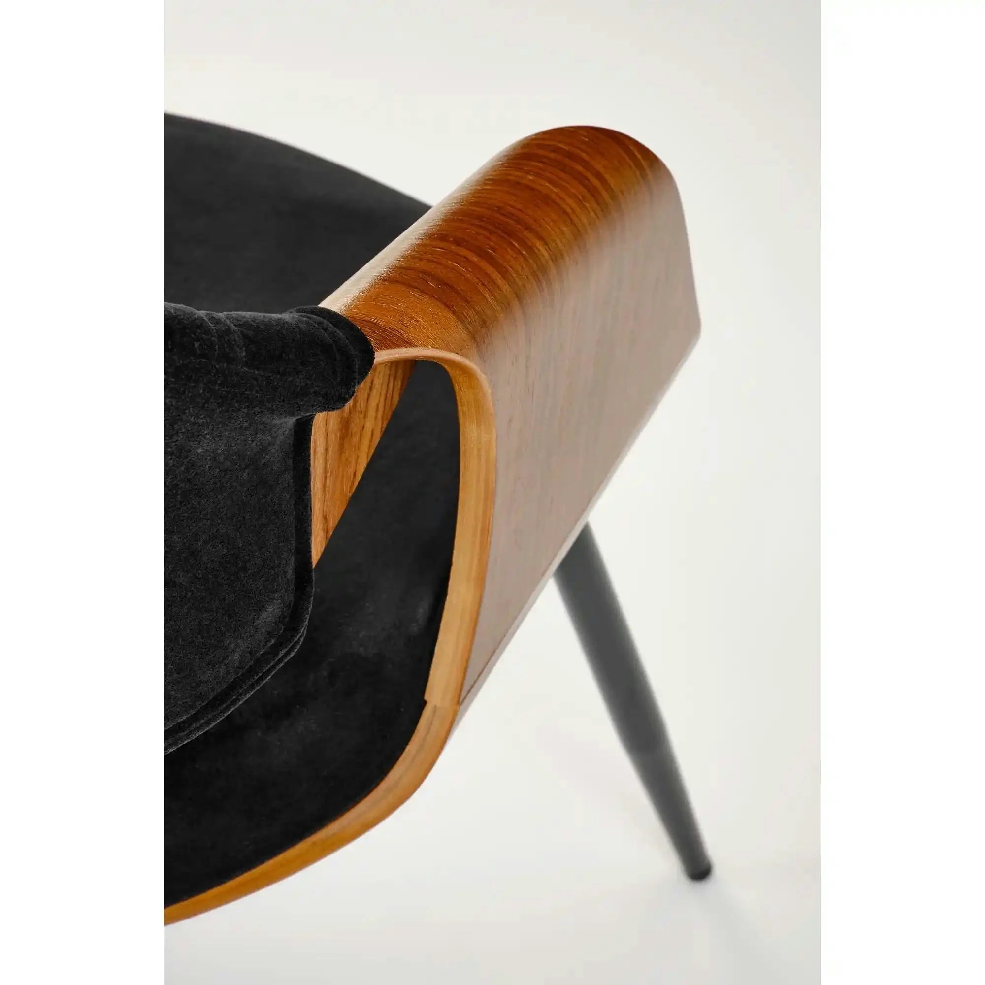 Scaun K586, negru - Bluvel 19, stofa catifelata/placaj indoit, 56x55x77 cm